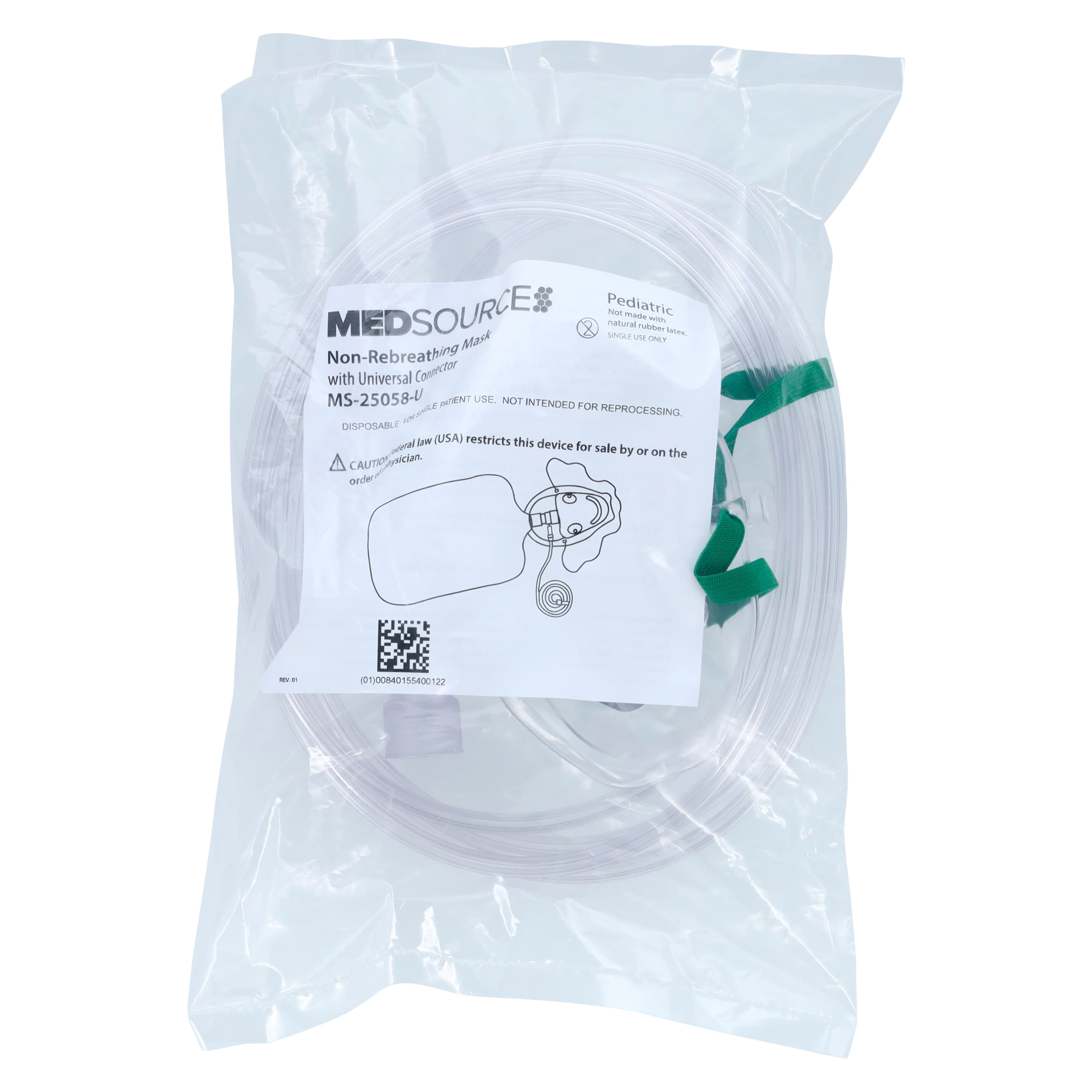 Medsource International Non-Rebreather Mask, Pediatric, Disposable, with Universal Connector, Latex-Free, Each thumbnail 3