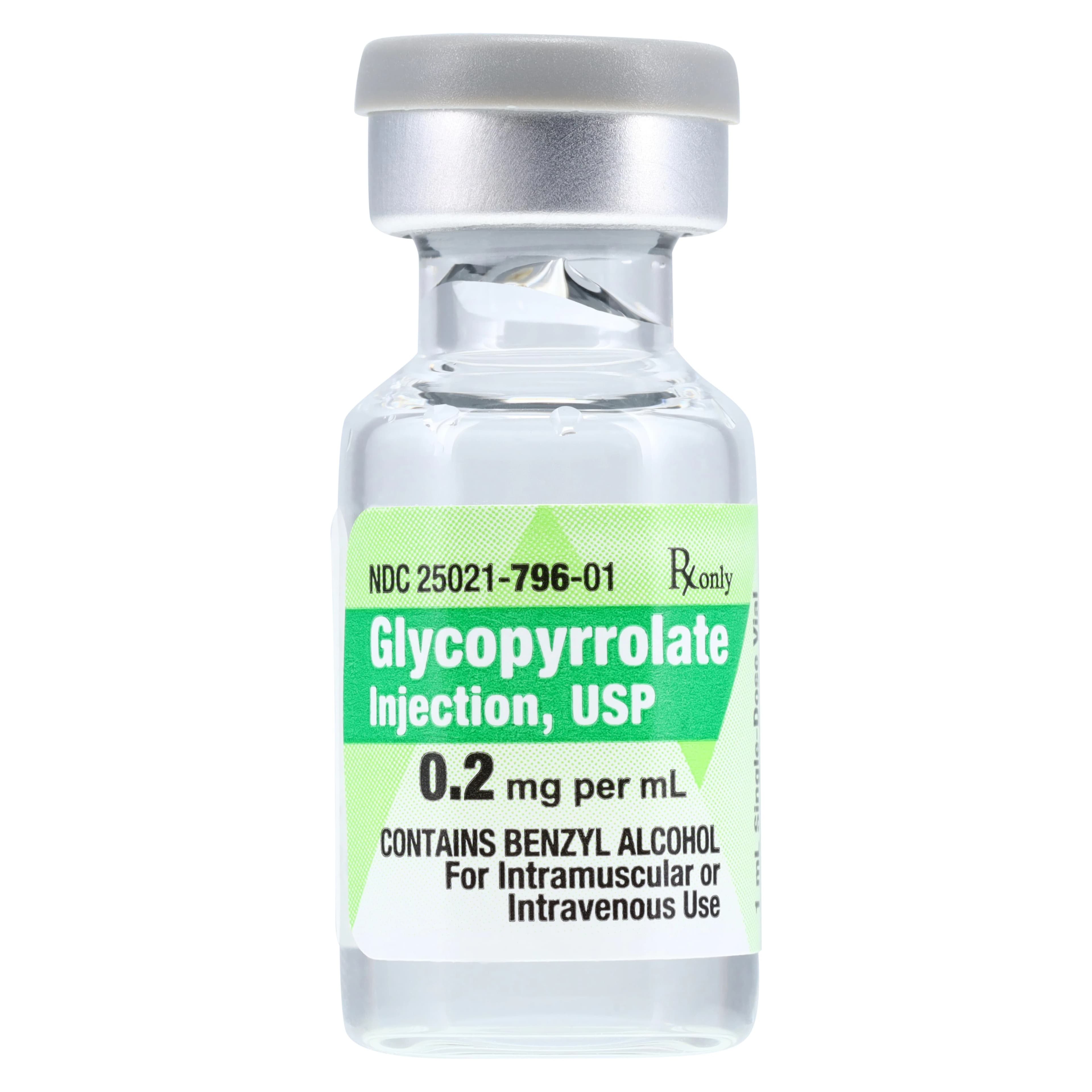 Glycopyrrolate Injection 0.2mg/mL, Single Dose Vial (SDV), 1mL, 25/Package thumbnail 2