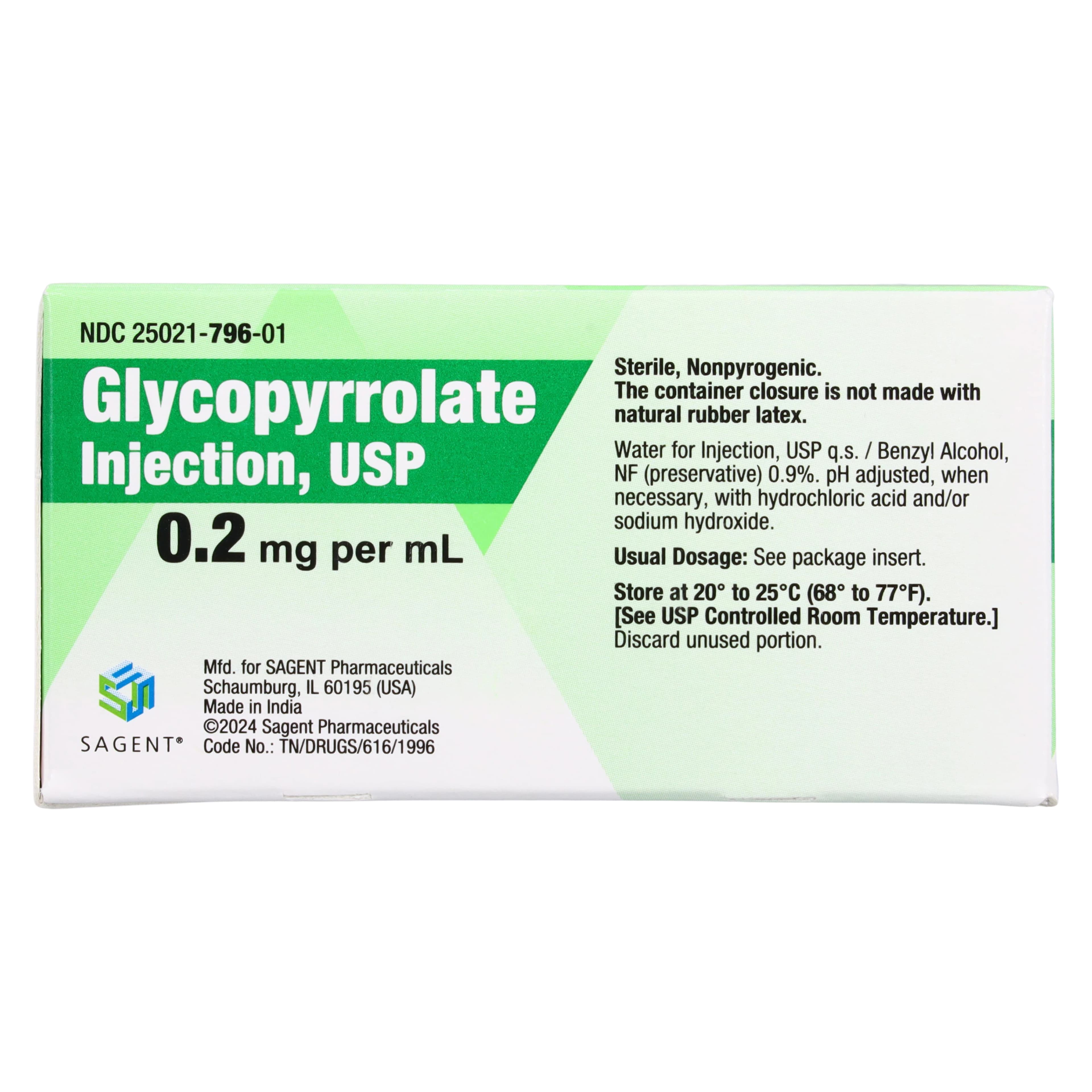 Glycopyrrolate Injection 0.2mg/mL, Single Dose Vial (SDV), 1mL, 25/Package thumbnail 5