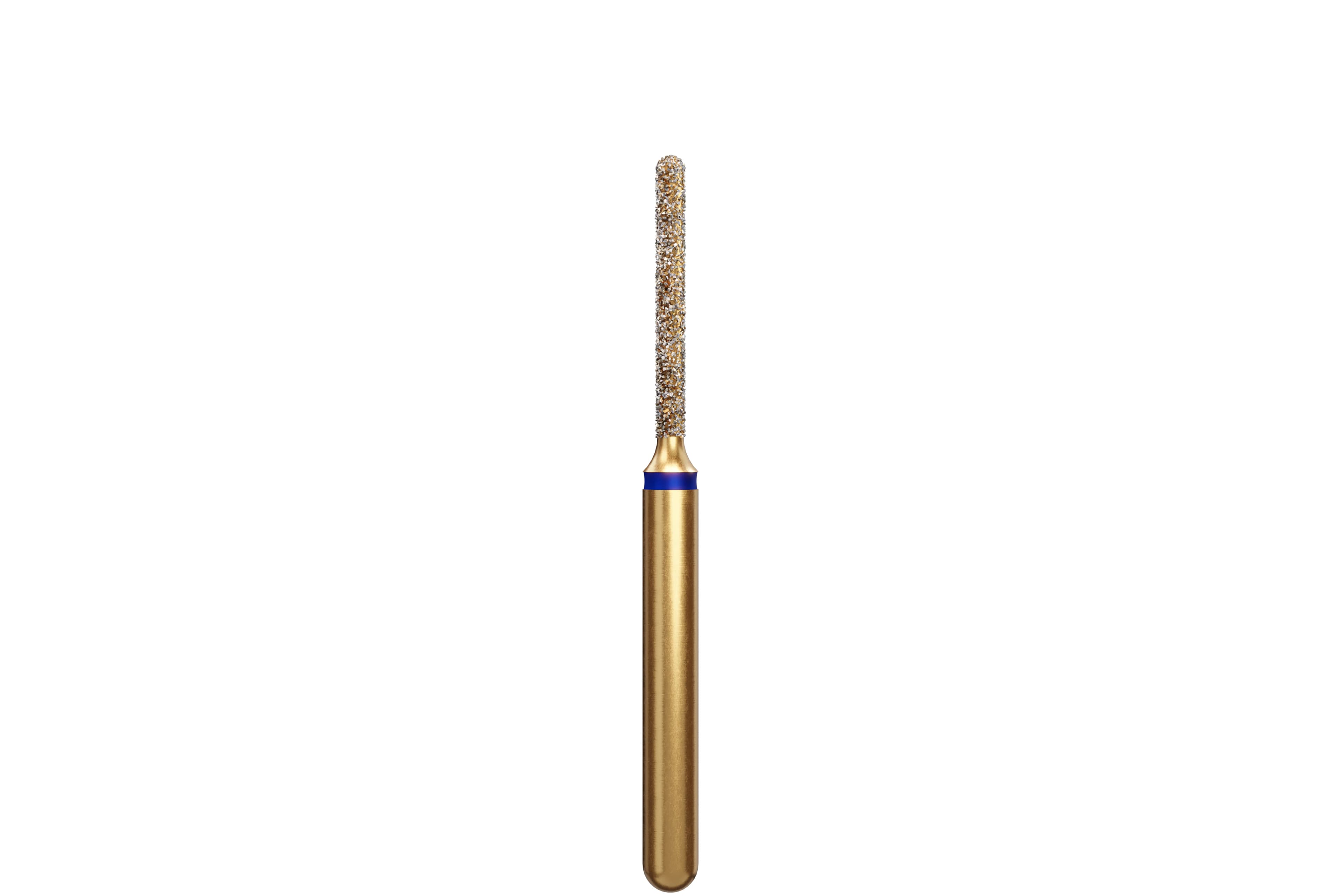 Alpen Multi-Use Diamond Bur, Round End Cylinder, FG, Medium Grit, Blue Ring, #881-010, 1.0mm Head Diameter, 8mm Head Length, Pack of 5 - Alpen&reg; Diamonds - Medium - #881-010 (8.0) - Image 1