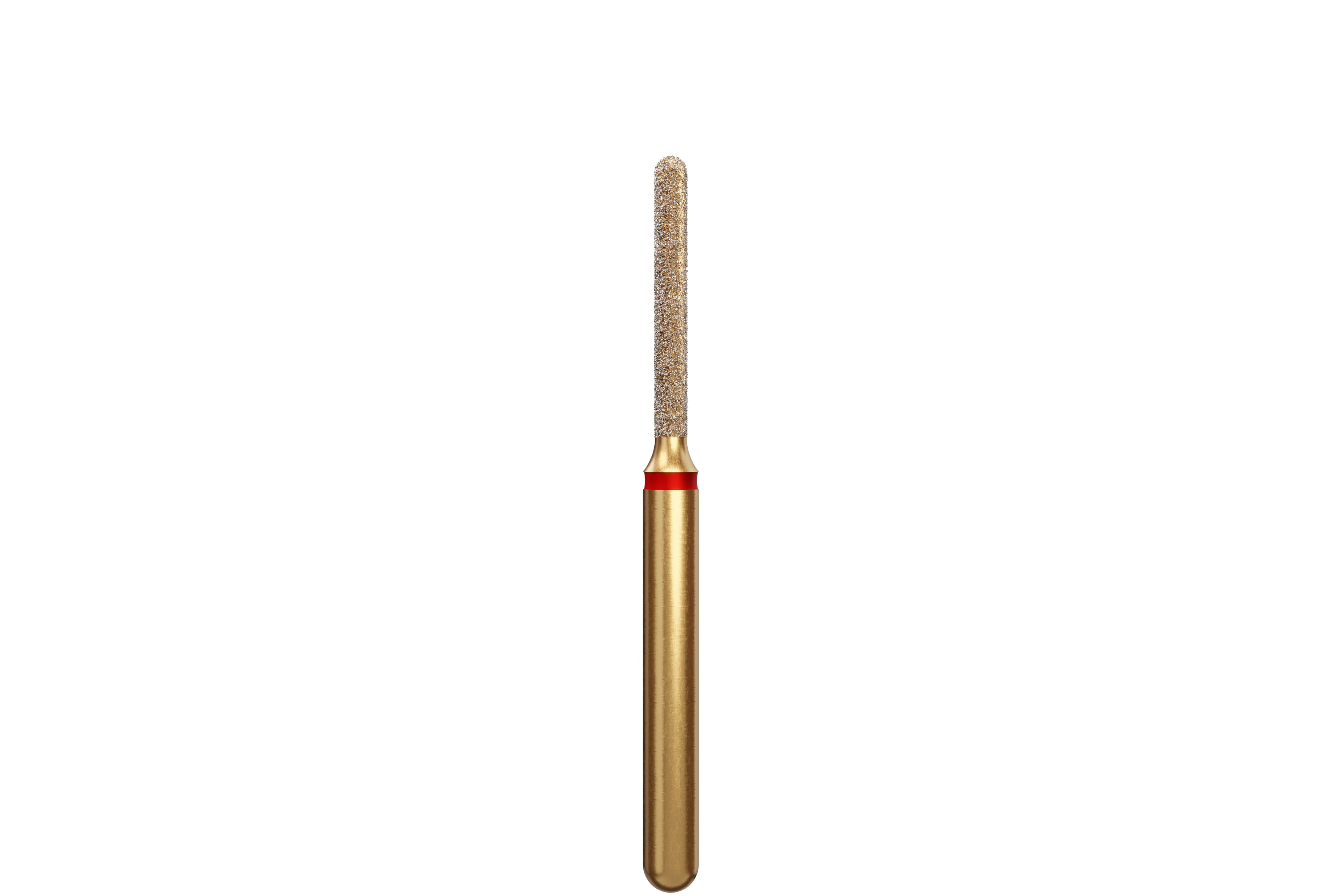 Coltene Alpen Multi-Use Multilayer Diamond Bur, FG, Fine Grit, Red Ring, Round End Cylinder, #881, 1.2 mm Head Diameter, 8 mm Head Length, 5/Pkg (G881-314-012-08.0) - Alpen Multi-Use Multilayer Diamond Instruments – FG, Fine, Red, Round End Cylinder, 5/Pkg - # 881, 1.2 mm Head Diameter, 8 mm Head Length - Image 1