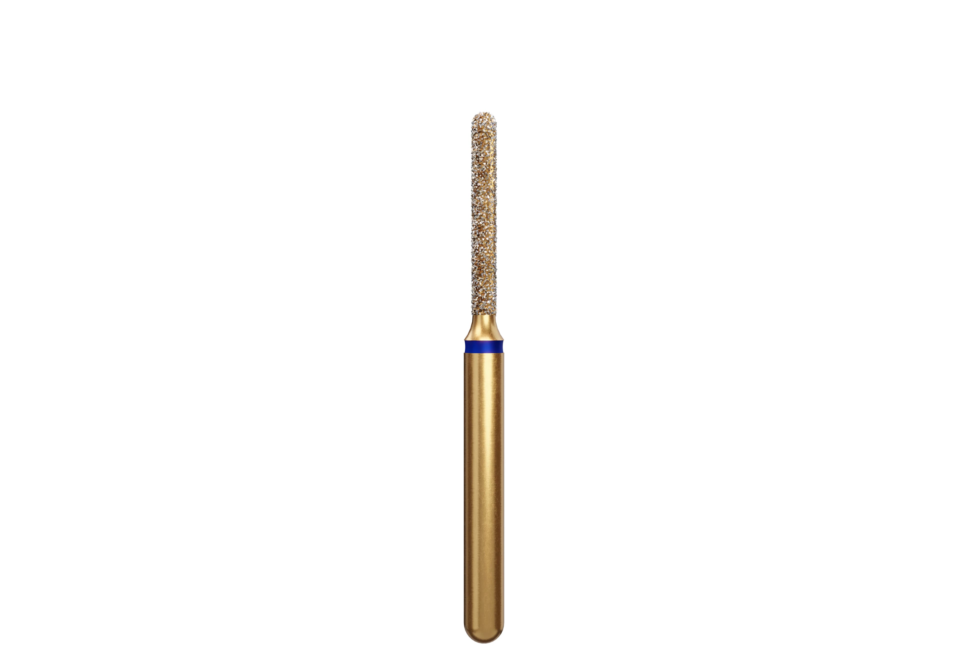 Coltene Alpen Multi-Use Multilayer Diamond Bur, FG, Medium, Round End Cylinder, #881-012, 1.2 mm Head Diameter, 8 mm Head Length, 5/Pkg - Alpen&reg; Diamonds - Medium - #881-012 (8.0) - Image 1
