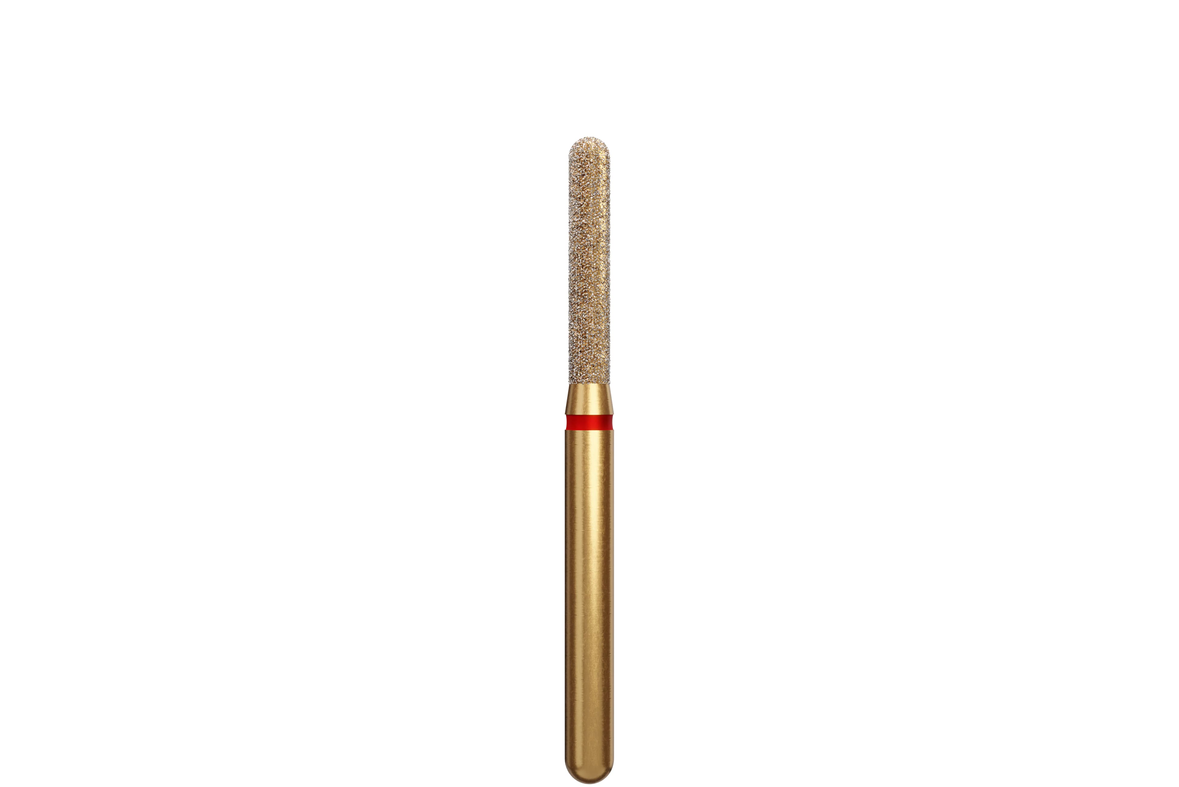 Alpen Multi-Use Multilayer Diamond Bur, FG, Fine, Red Ring, Round End Cylinder, #881, 1.4 mm Head Diameter, 8 mm Head Length, 5/Pkg (G881-314-014-08.0) - Alpen Multi-Use Multilayer Diamond Instruments – FG, Fine, Red, Round End Cylinder, 5/Pkg - # 881, 1.4 mm Head Diameter, 8 mm Head Length - Image 1