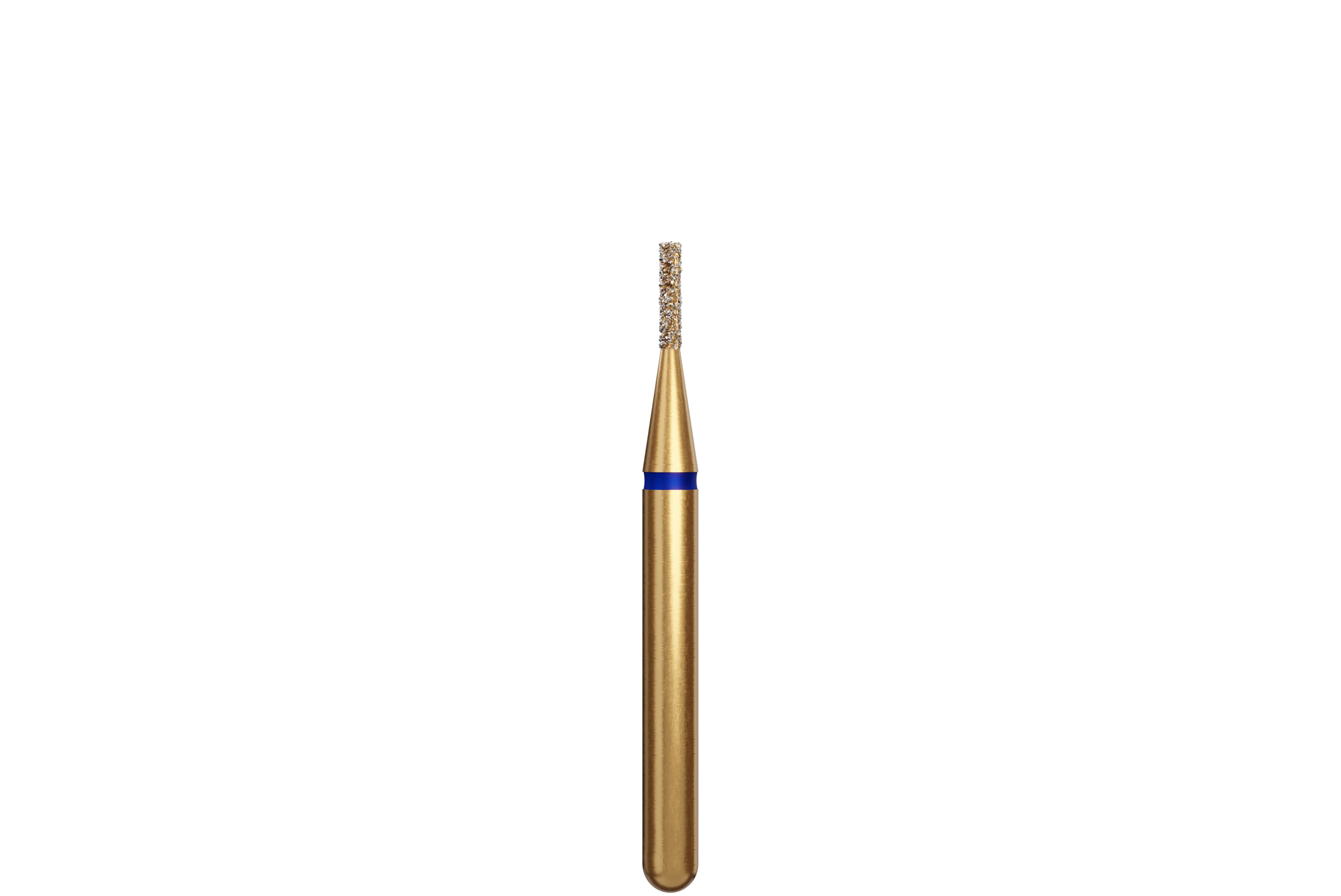 Alpen Multi-Use Diamond Bur FG #835 Flat End Cylinder, Medium Grit, Blue Ring, 0.8mm Diameter, 3.0mm Length, Pack of 5, G835-314-008-03.0 - Alpen® Multi-Use Diamonds FG # 835 Flat End Cylinder 0.80mm Medium Blue Pkg/5 - Image 1