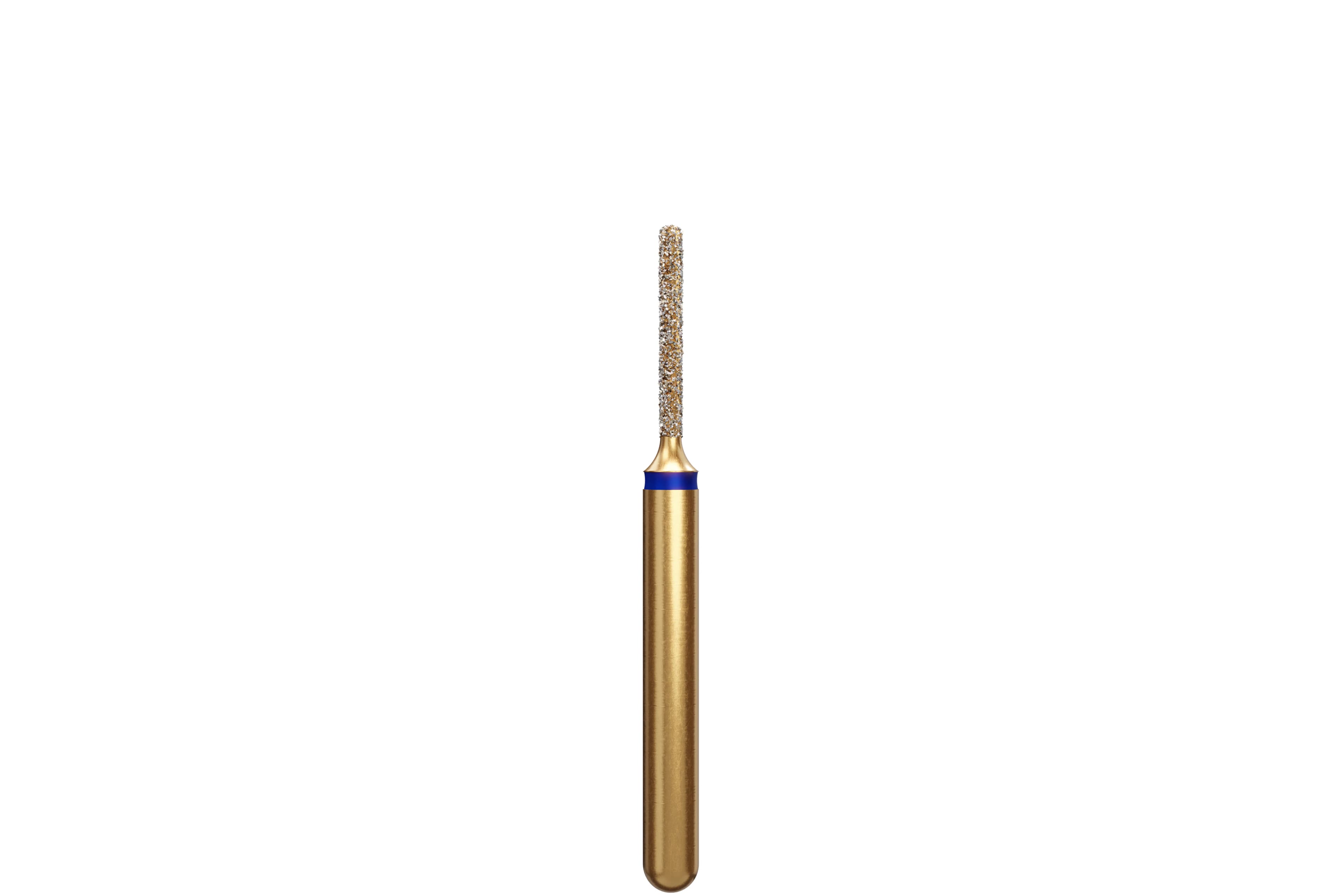Alpen Multi-Use Multilayer Diamond Instrument, FG, Medium Grit, Rounded Edge Cylinder, Blue Ring, 0.8 mm Head Diameter, 6 mm Head Length, 5/Pkg, #836R - Alpen Multi-Use Multilayer Diamond Instruments – FG, Medium, Blue, Rounded Edge Cylinder, 5/Pkg - # 836R, 0.8 mm Head Diameter, 6 mm Head Length - Image 1