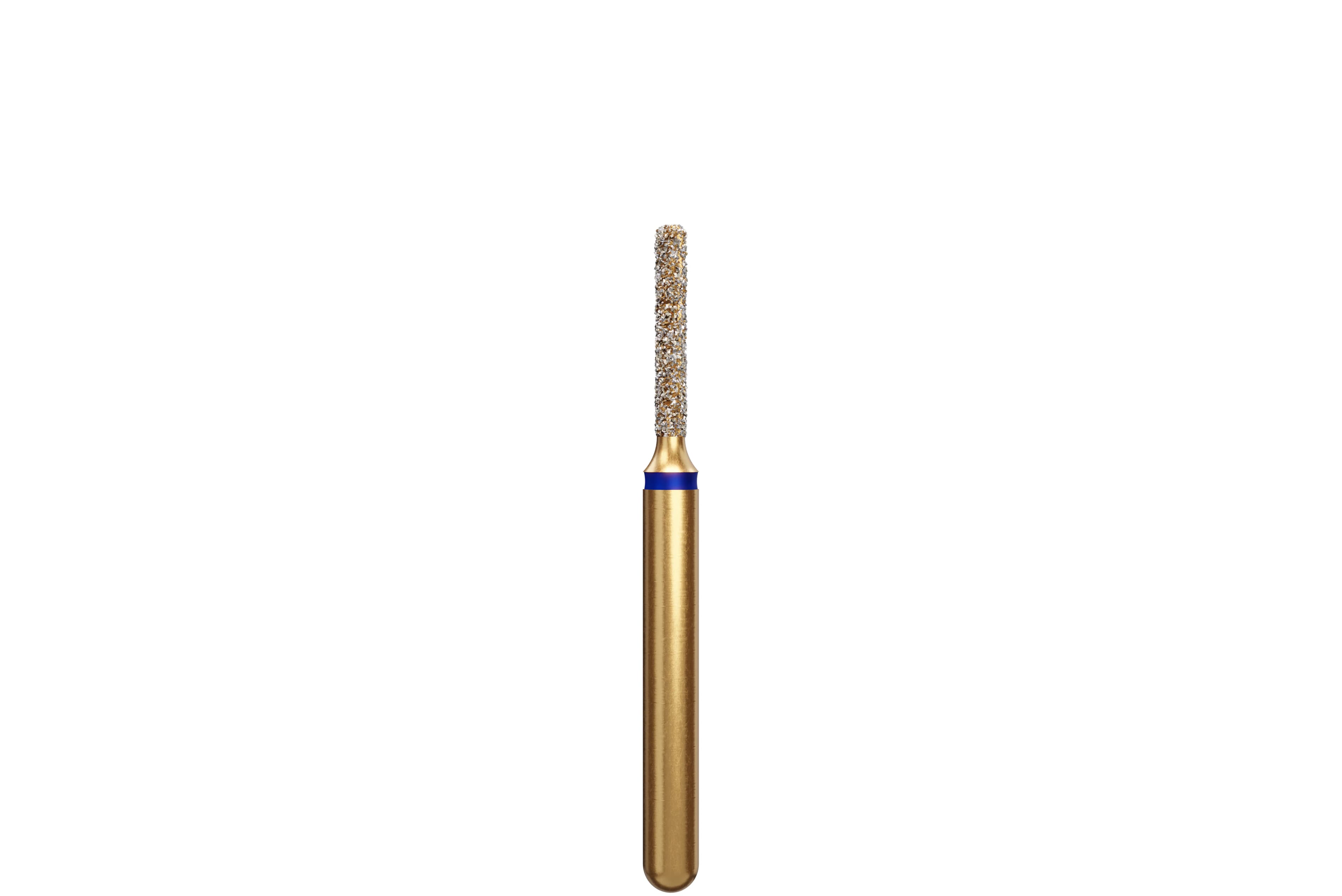 Coltene Alpen Multi-Use Multilayer Diamond Bur, FG, Medium Grit, Rounded Edge Cylinder, 836R-010, 1 mm Head Diameter, 6 mm Head Length, 5/Pkg - Alpen&reg; Diamonds - Medium - #836R-010 (6.0) - Image 1
