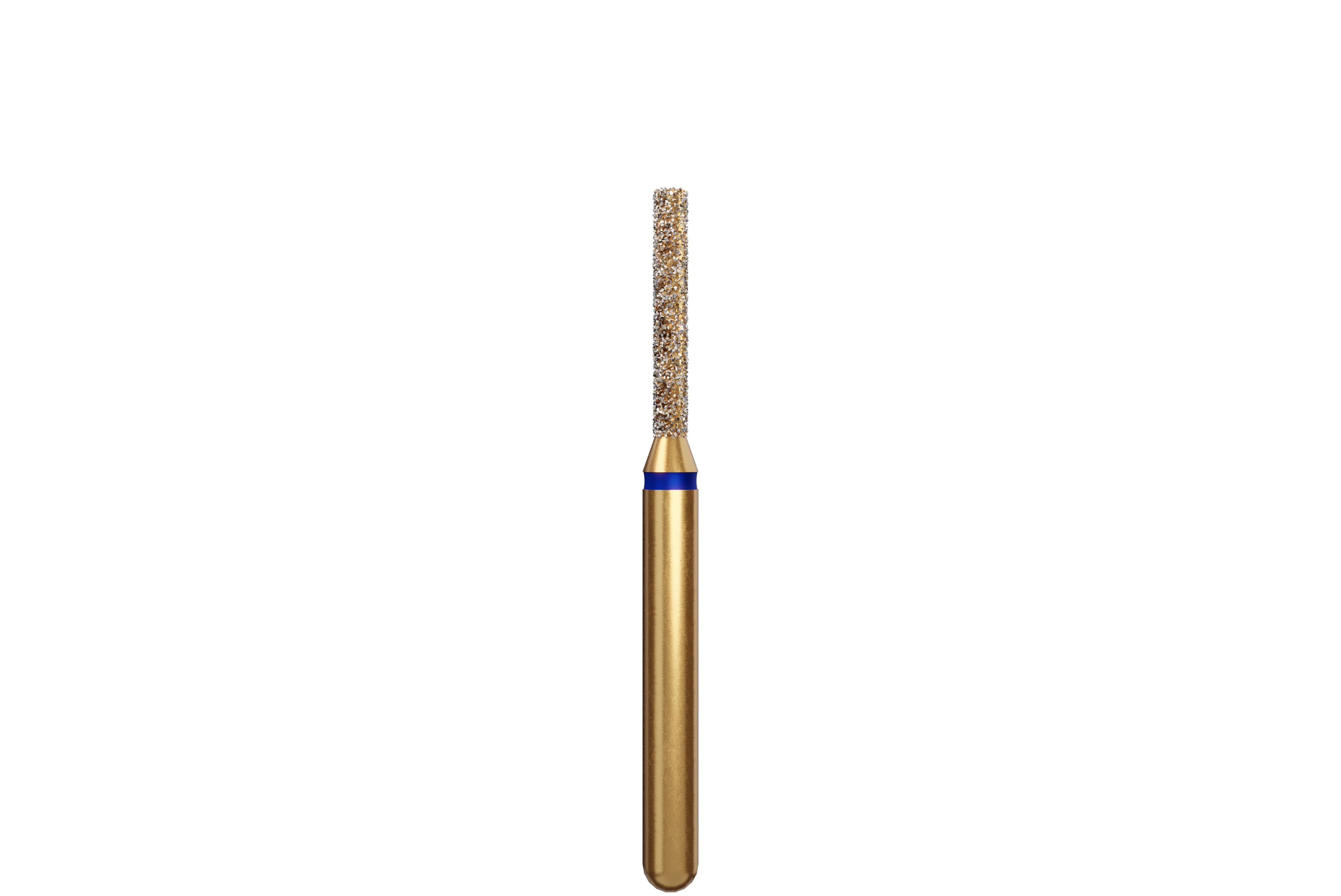 Coltene Alpen Multi-Use Multilayer Diamond Bur, FG, Medium Grit, Flat End Cylinder, #837-012, 1.2 mm Head Diameter, 7 mm Head Length, 5/Pkg - Alpen&reg; Diamonds - Medium - #837-012 (7.0) - Image 1