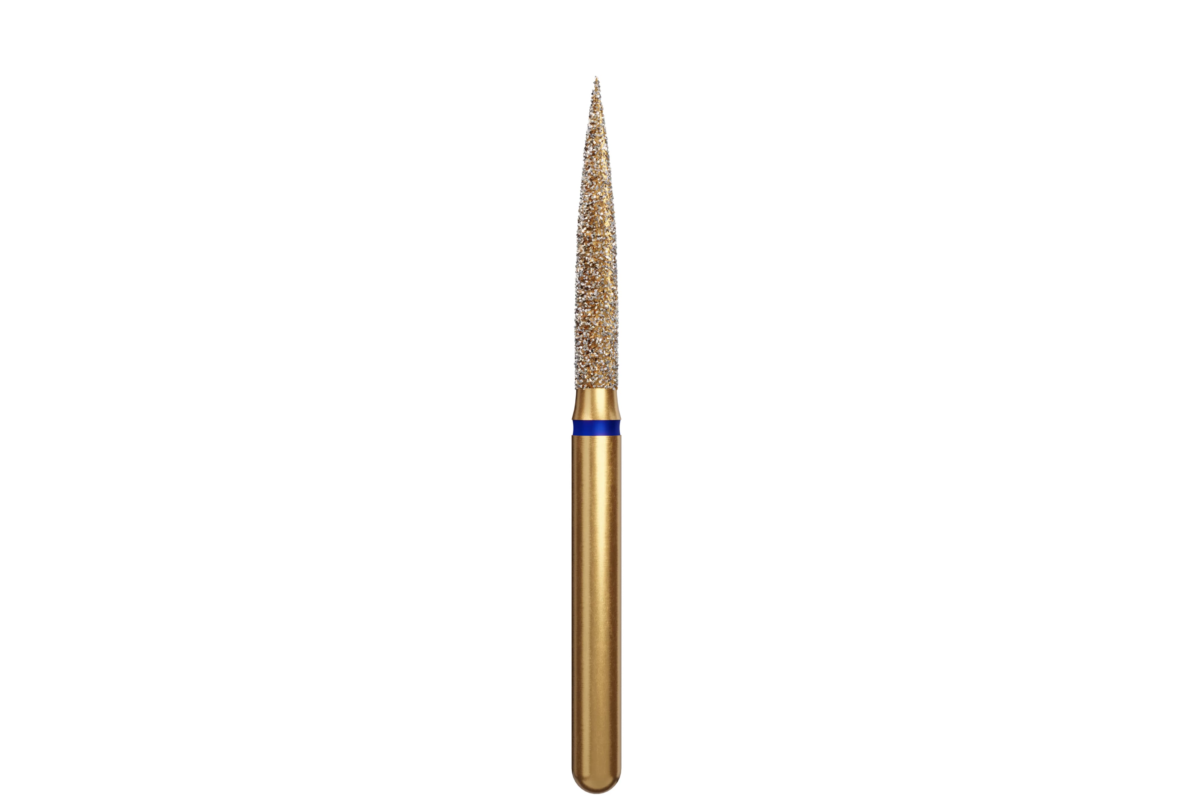Coltene Alpen Multi-Use Multilayer Diamond Bur, FG, Medium Grit, Flame Shape, #863-016, 1.6 mm Head Diameter, 10 mm Head Length, 5/Pkg - Alpen&reg; Diamonds - Medium - #863-016 (10.0) - Image 1