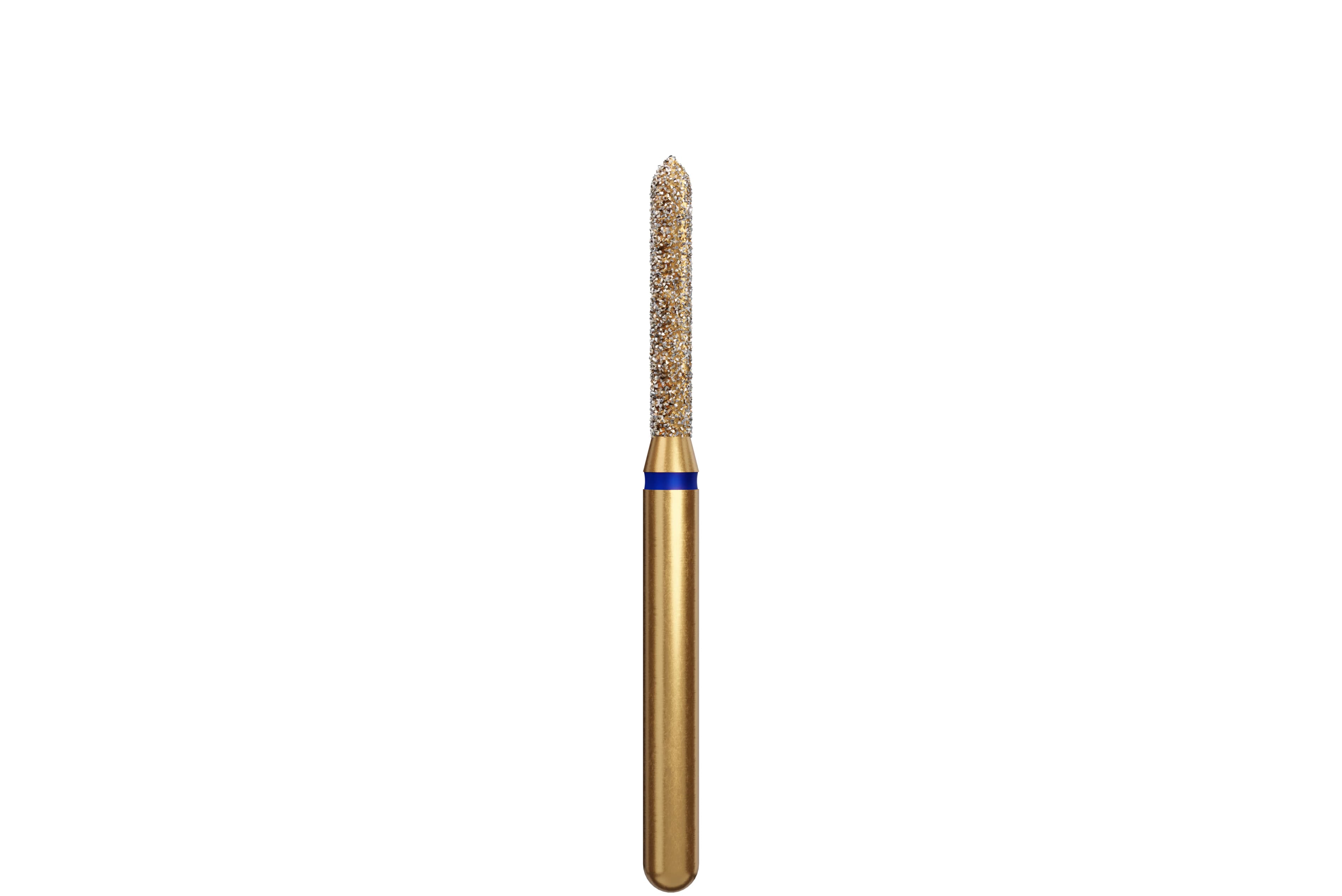Coltene Alpen Multi-Use Multilayer Diamond Bur, FG, Medium Grit, Beveled Cylinder/Torpedo, #878-014, 1.4 mm Head Diameter, 8 mm Head Length, 5/Pkg - Alpen&reg; Diamonds - Medium - #878-014 (8.0) - Image 1