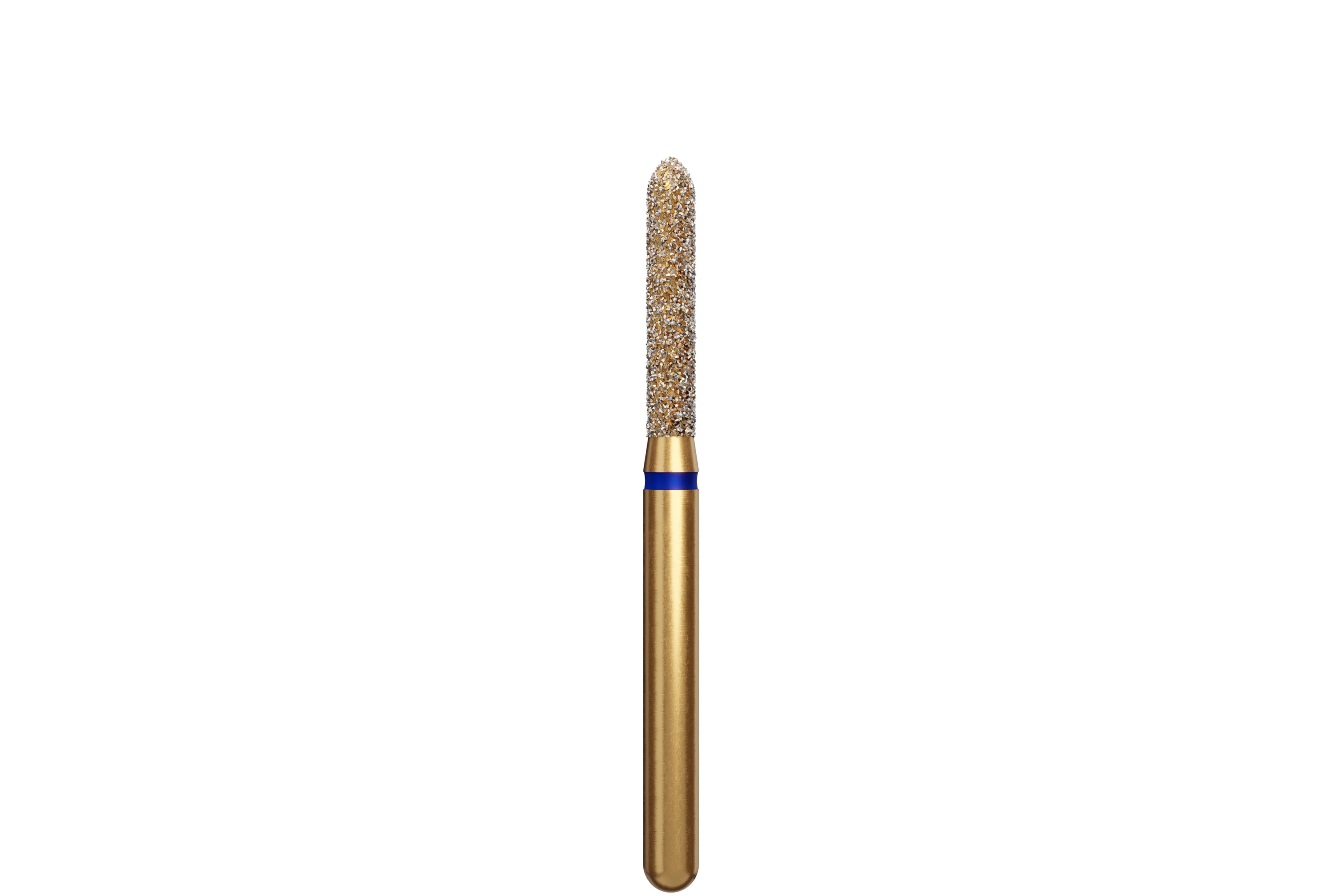 Coltene Alpen Multi-Use Multilayer Diamond Bur, FG, Medium Grit, Beveled Cylinder/Torpedo, #878-016, 1.6 mm Head Diameter, 8 mm Head Length, 5/Pkg - Alpen&reg; Diamonds - Medium - #878-016 (8.0) - Image 1