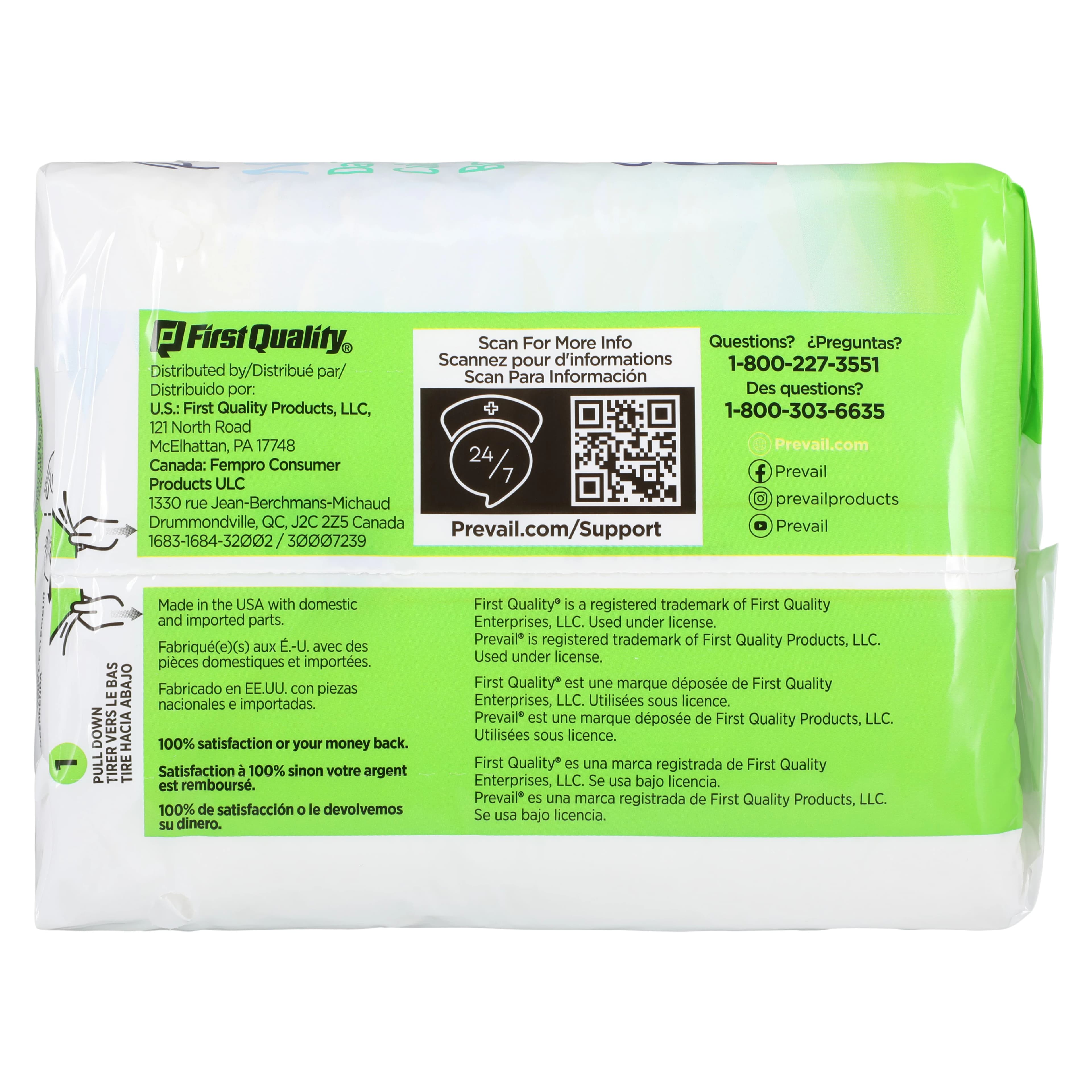Prevail Nu-Fit Adult Incontinence Brief, Medium, 32-44" Waist, Maximum Absorbency, Tab Closure, 80/Case thumbnail 4