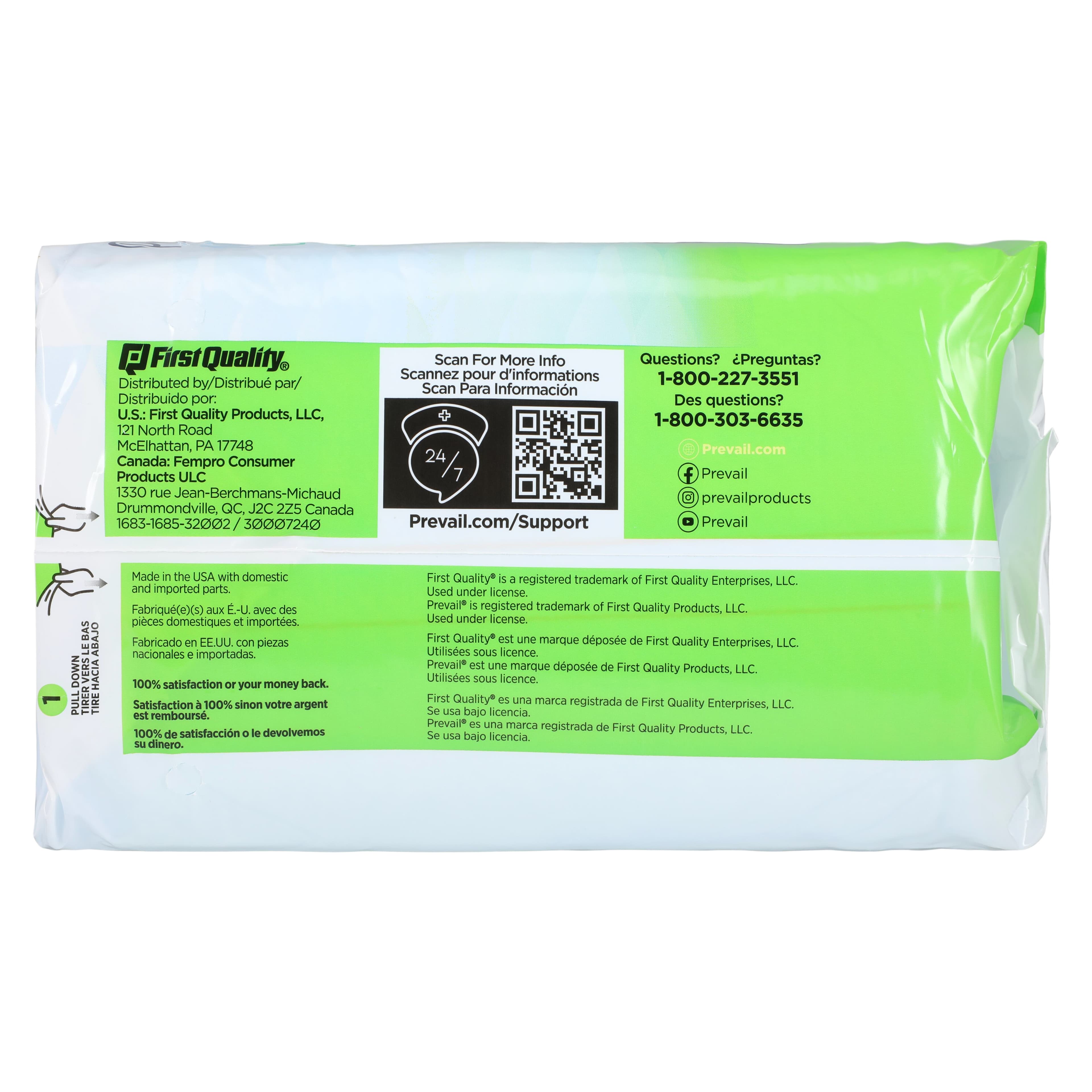 Prevail Nu-Fit Adult Incontinence Brief, Unisex, Large, 45-58" Waist, Maximum Absorbency, Refastenable Tabs, 80/Case thumbnail 3