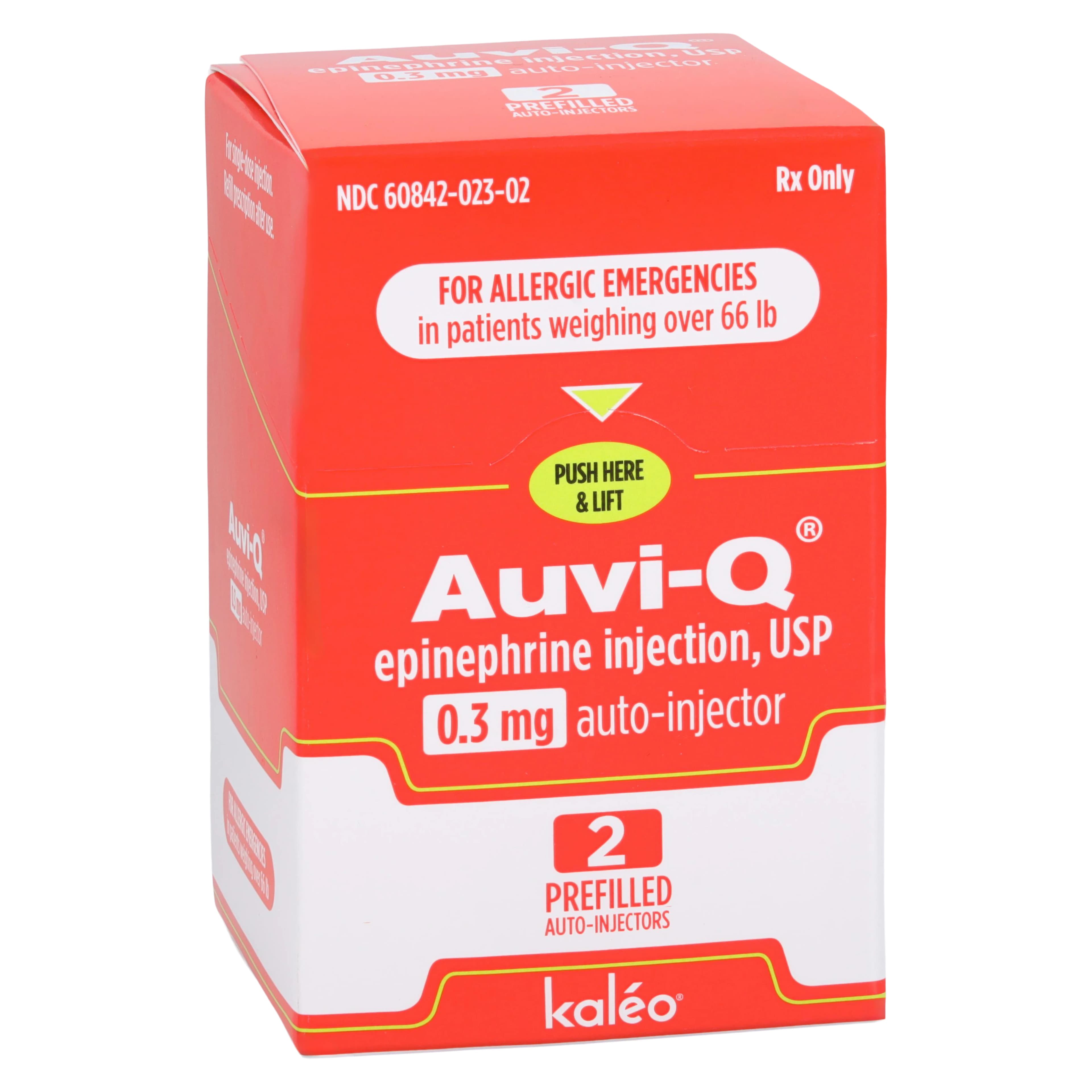Auvi-Q Epi Auto-Injector, 0.3mg, 2/Package - Auvi-Q Epi Auto-Injector - Image 1