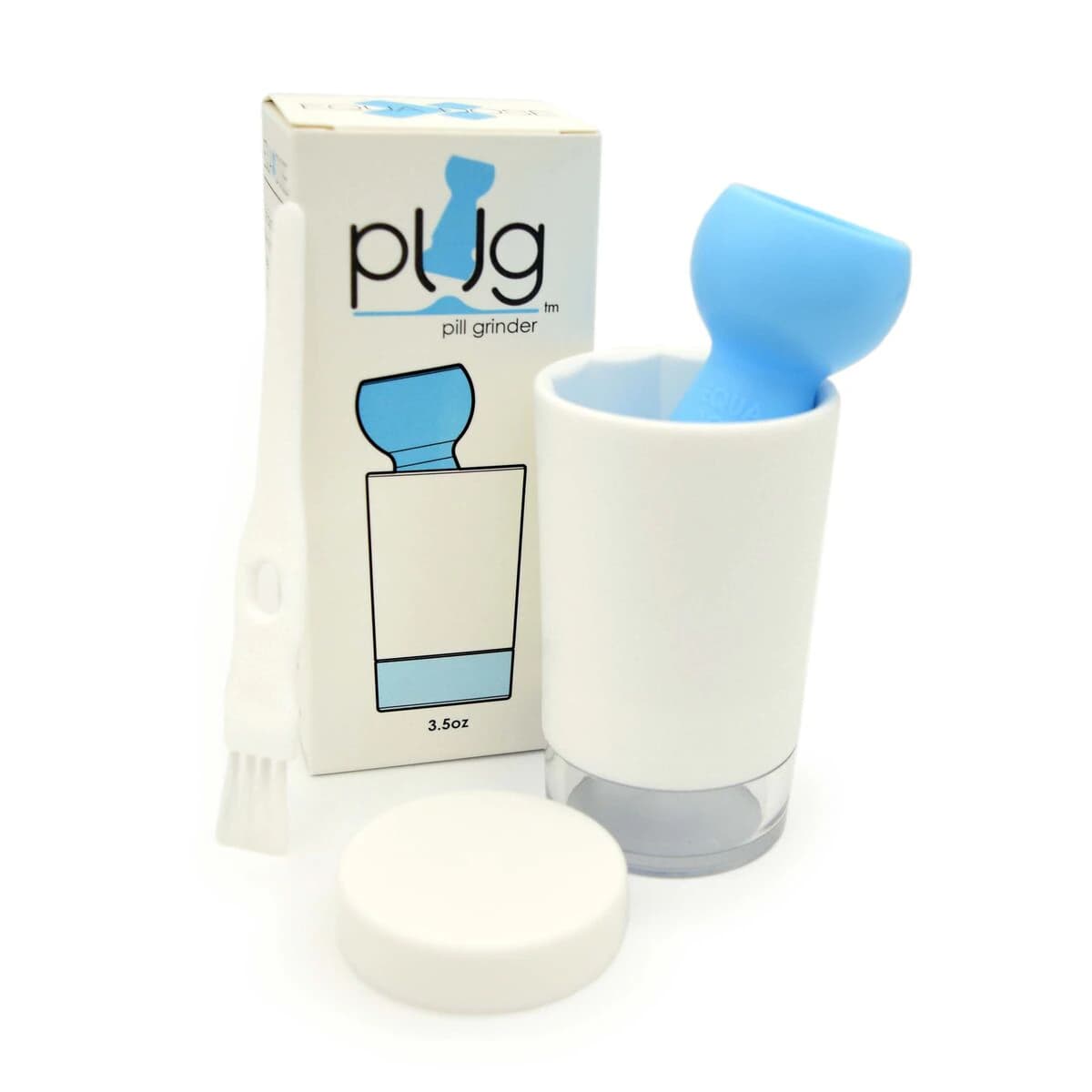 Equadose Pug Pill Crusher, Blue, Pestle/Jar/Lid, 6/Pack thumbnail 8