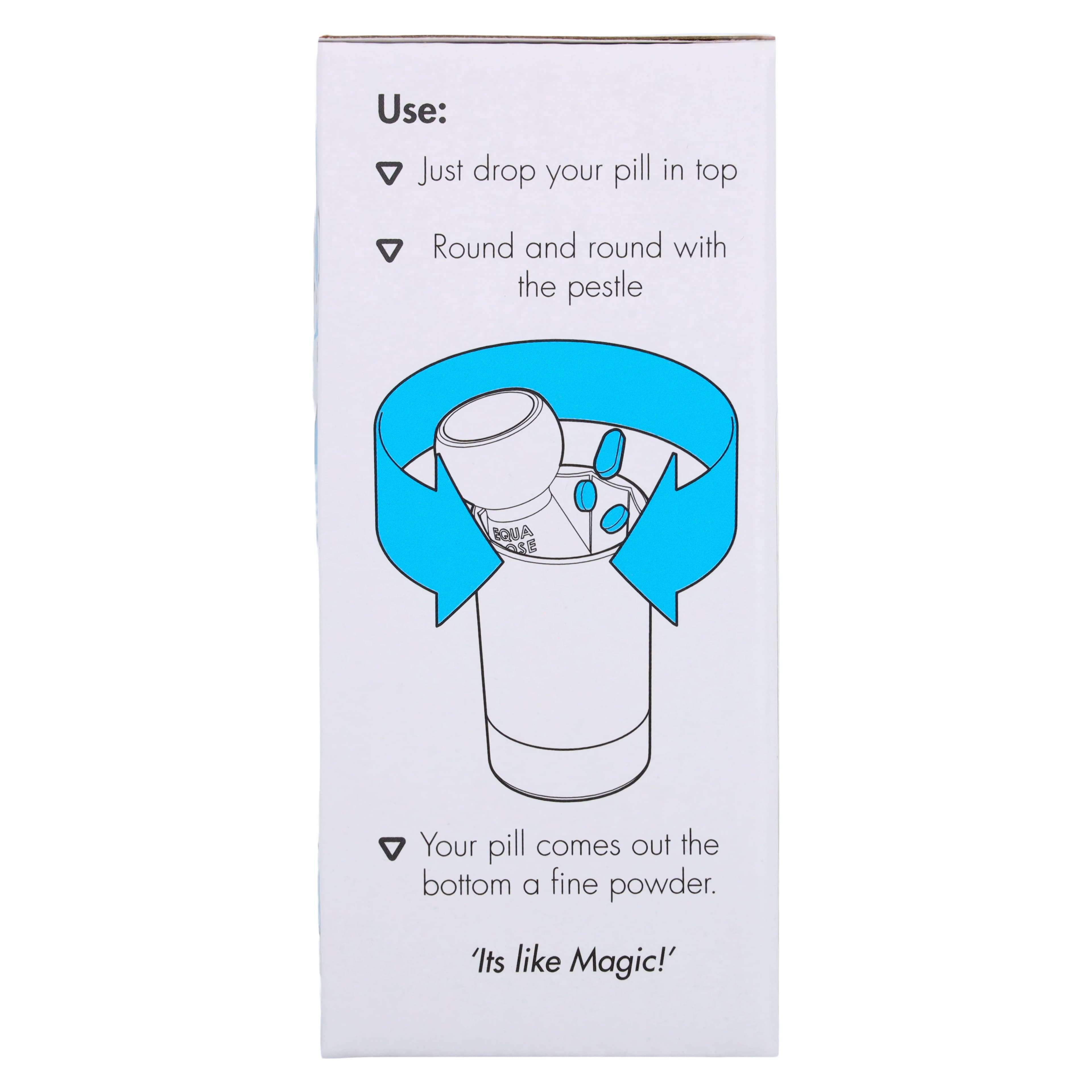 Equadose Pug Pill Crusher, Blue, Pestle/Jar/Lid, 6/Pack thumbnail 5