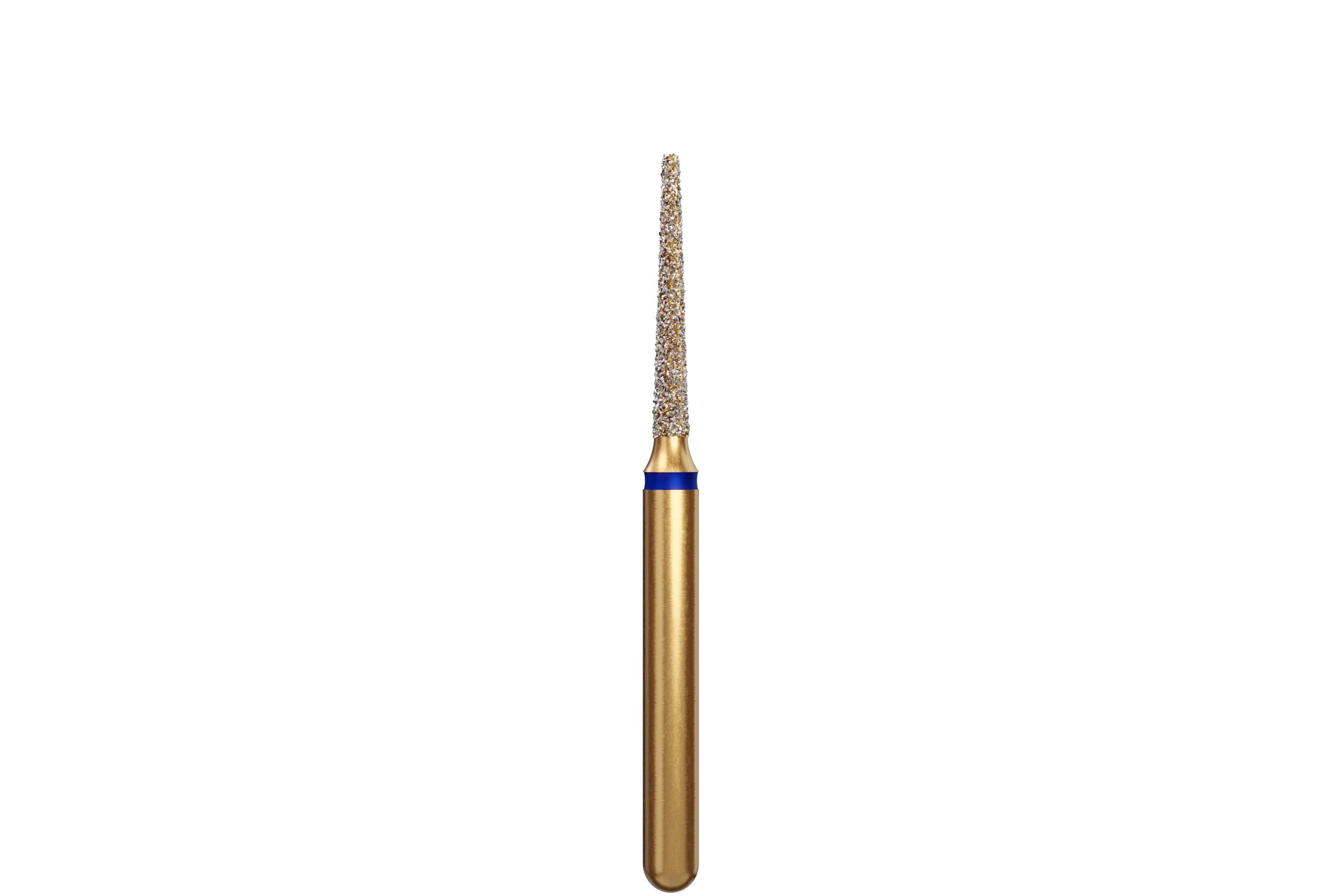 Coltene Alpen Multi-Use Multilayer Diamond Bur, FG, Medium, Flat End Taper, #847-012, 1.2 mm Head Diameter, 8 mm Head Length, 5/Pkg - Alpen&reg; Diamonds - Medium - #847-012 (8.0) - Image 1