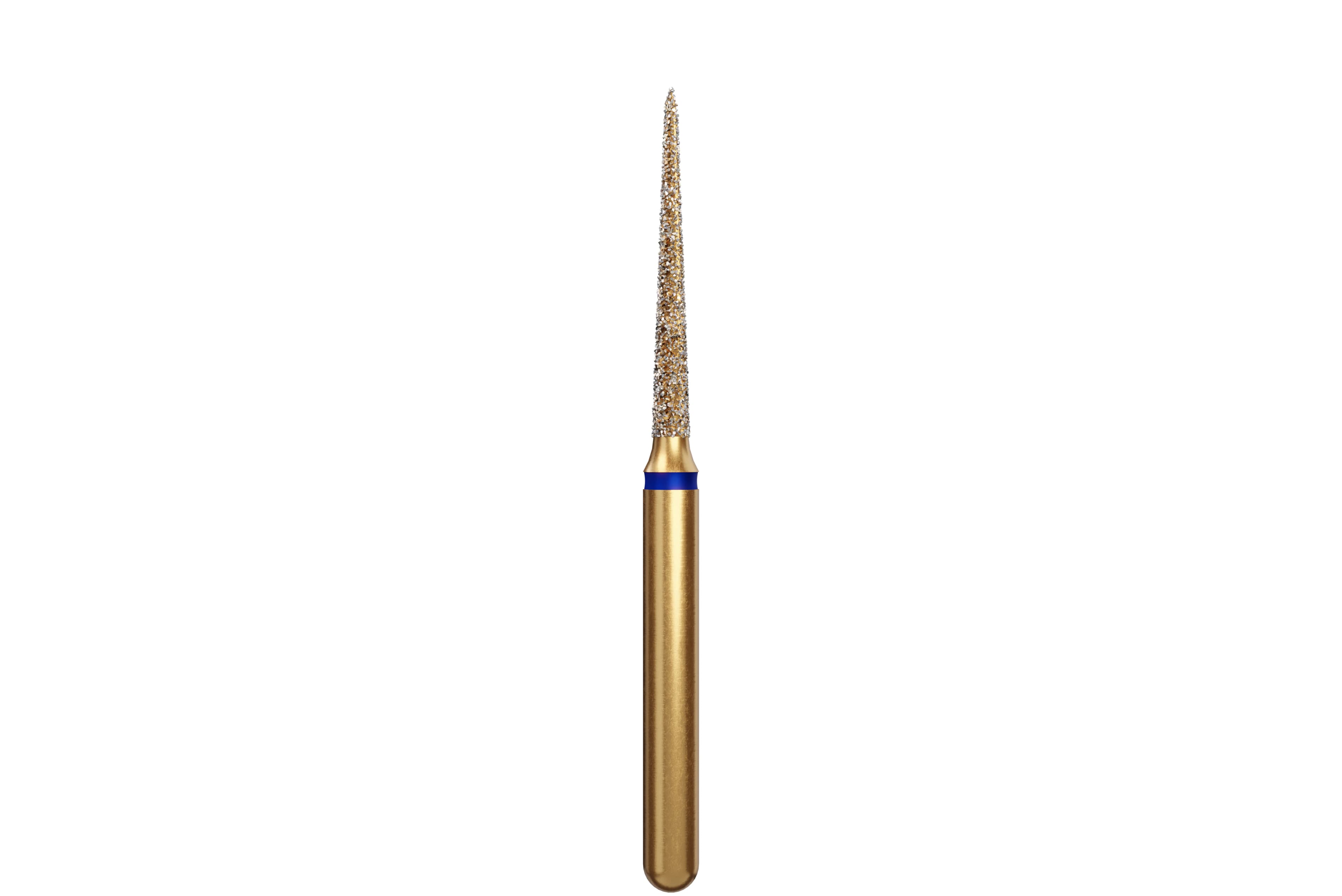 Coltene Alpen Multi-Use Multilayer Diamond Instrument, FG, Medium Grit, Needle/Flame Shape, Blue Ring, 1.2 mm Head Diameter, 10 mm Head Length, 5/Pkg, #859 - Alpen Multi-Use Multilayer Diamond Instruments – FG, Medium, Blue, Needle, 5/Pkg - # 859, 1.2 mm Head Diameter, 10 mm Head Length - Image 1