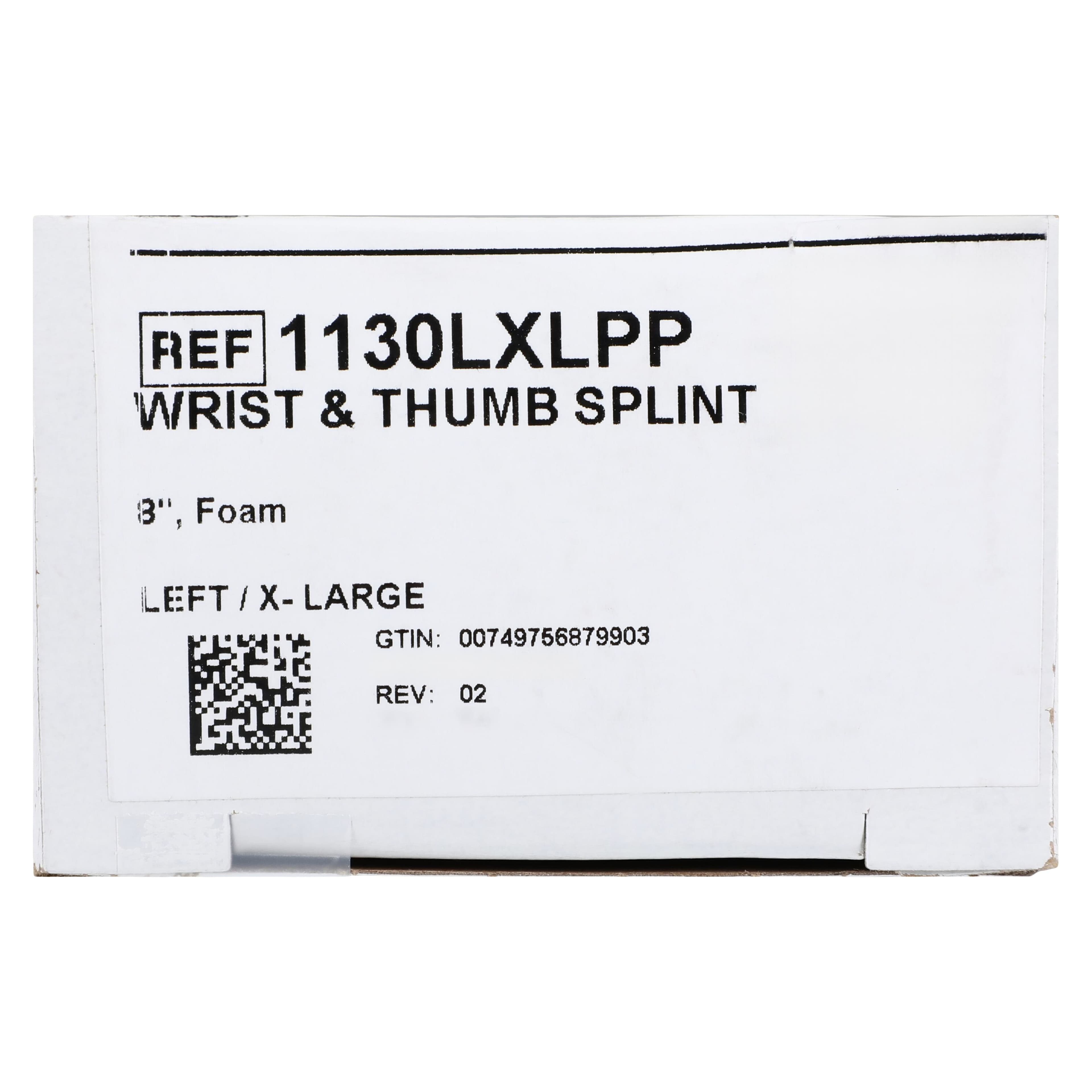DeRoyal Wrist/Thumb Splint, Black, Left, X-Large thumbnail 6