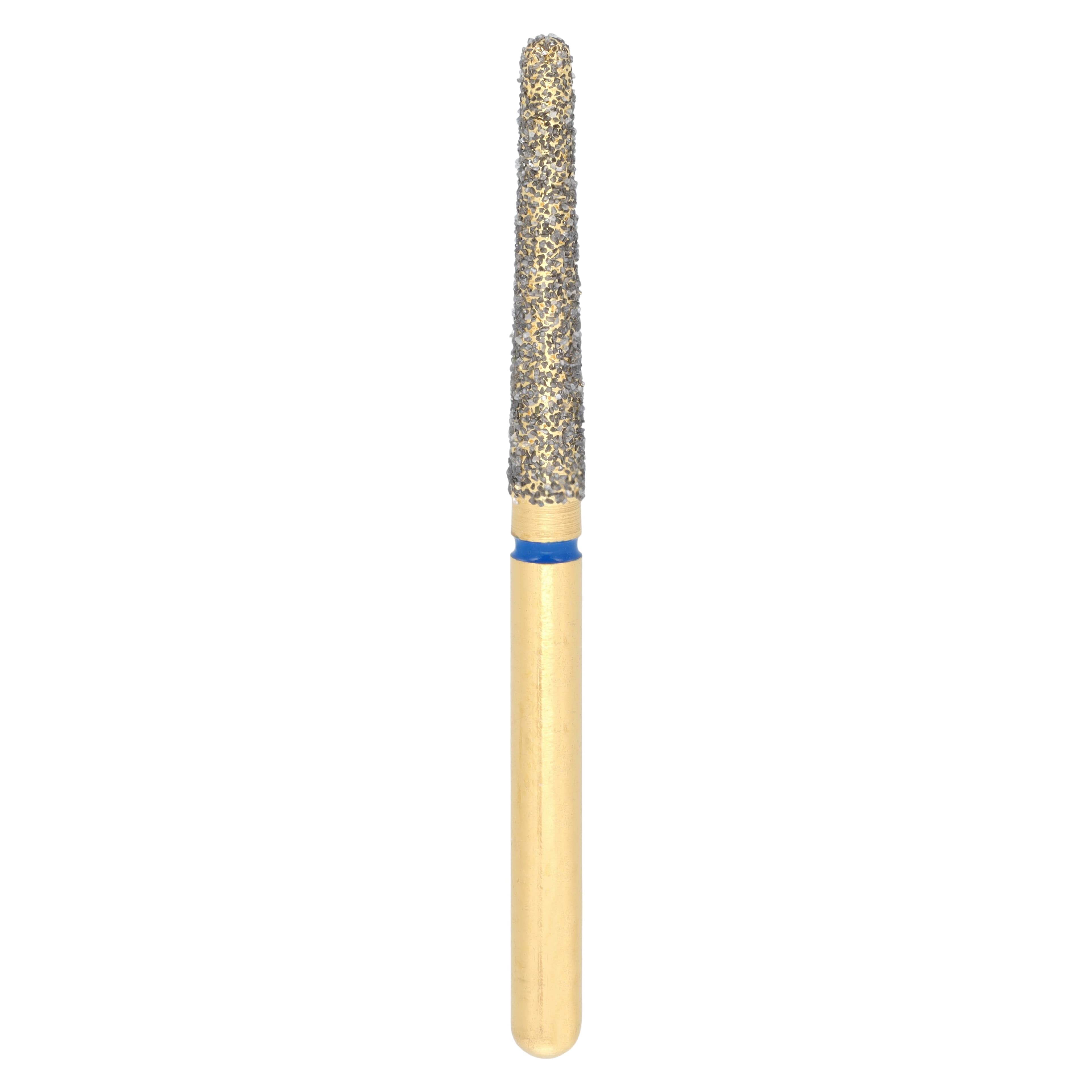 Coltene Alpen Multi-Use Multilayer Diamond Bur, FG, Medium Grit, Round End Taper, #850-018, 1.8 mm Head Diameter, 10 mm Head Length, 5/Pkg thumbnail 2
