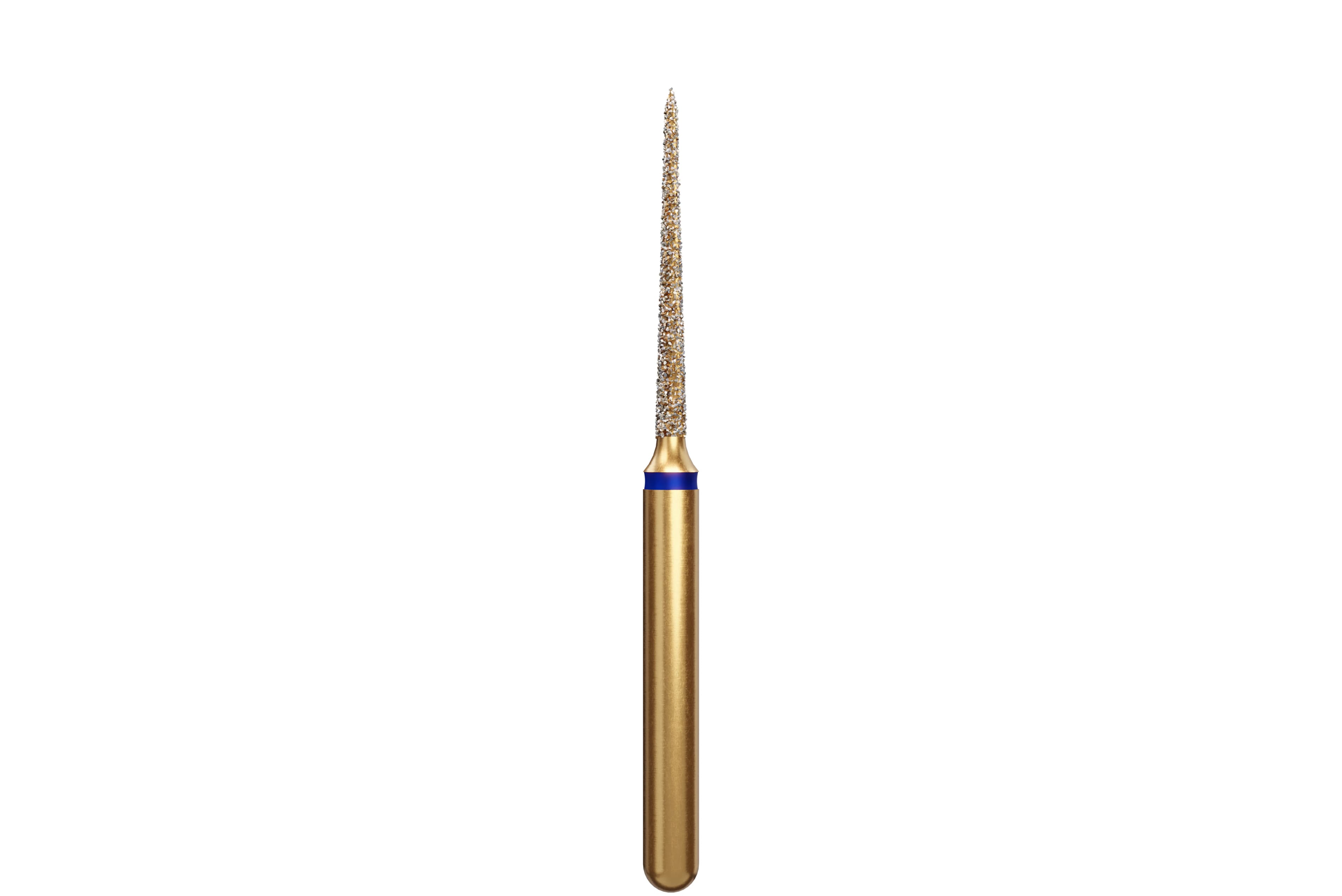 Coltene Alpen Multi-Use Multilayer Diamond Bur, FG, Medium, Flame/Needle, #859-010, 1 mm Head Diameter, 10 mm Head Length, 5/Pkg thumbnail 2