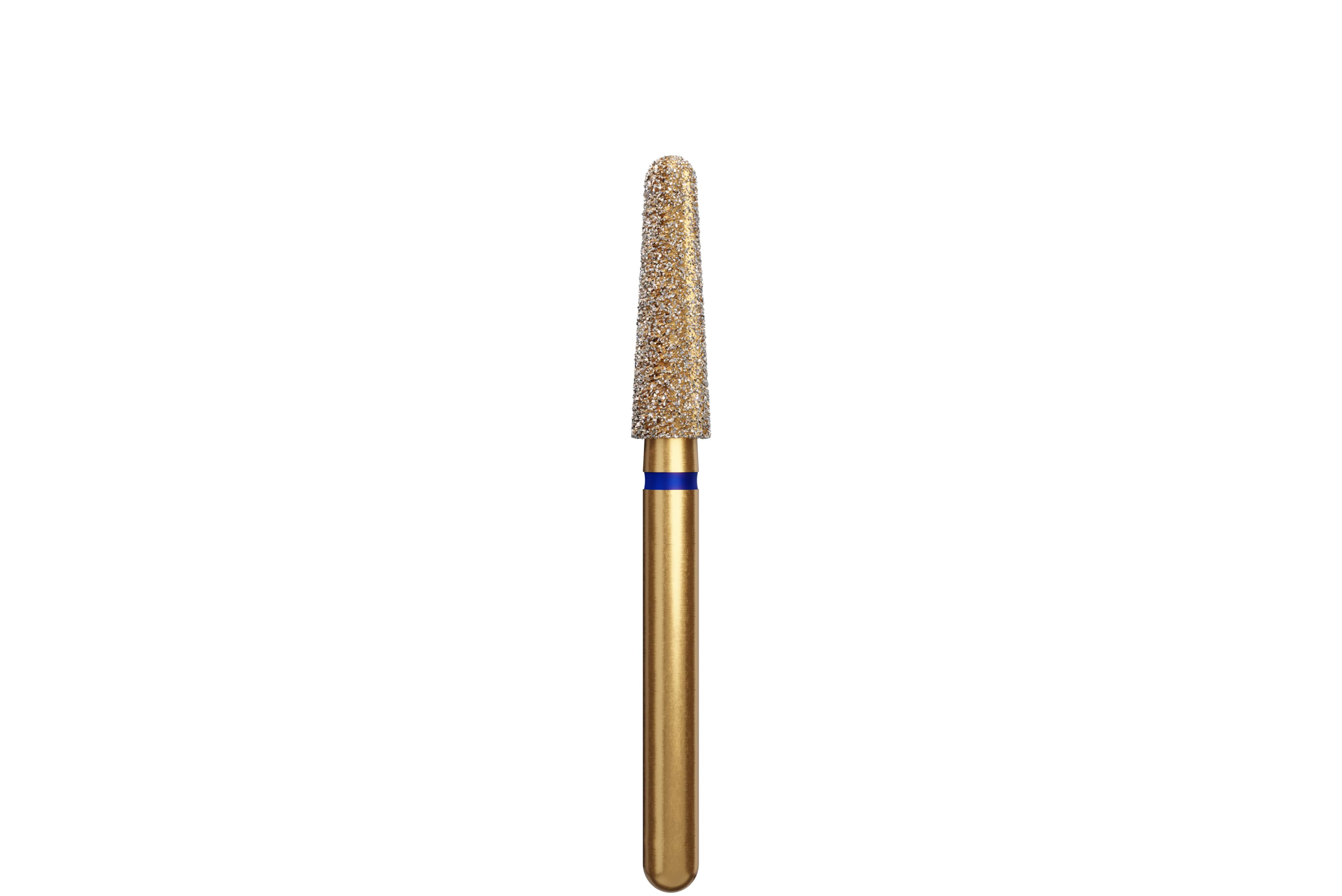 Coltene Alpen Multi-Use Multilayer Diamond Bur, FG, Medium, Round End Taper, #856-025, 2.5 mm Head Diameter, 8 mm Head Length, 5/Pkg - Alpen&reg; Diamonds - Medium - #856-025 (8.0) - Image 1