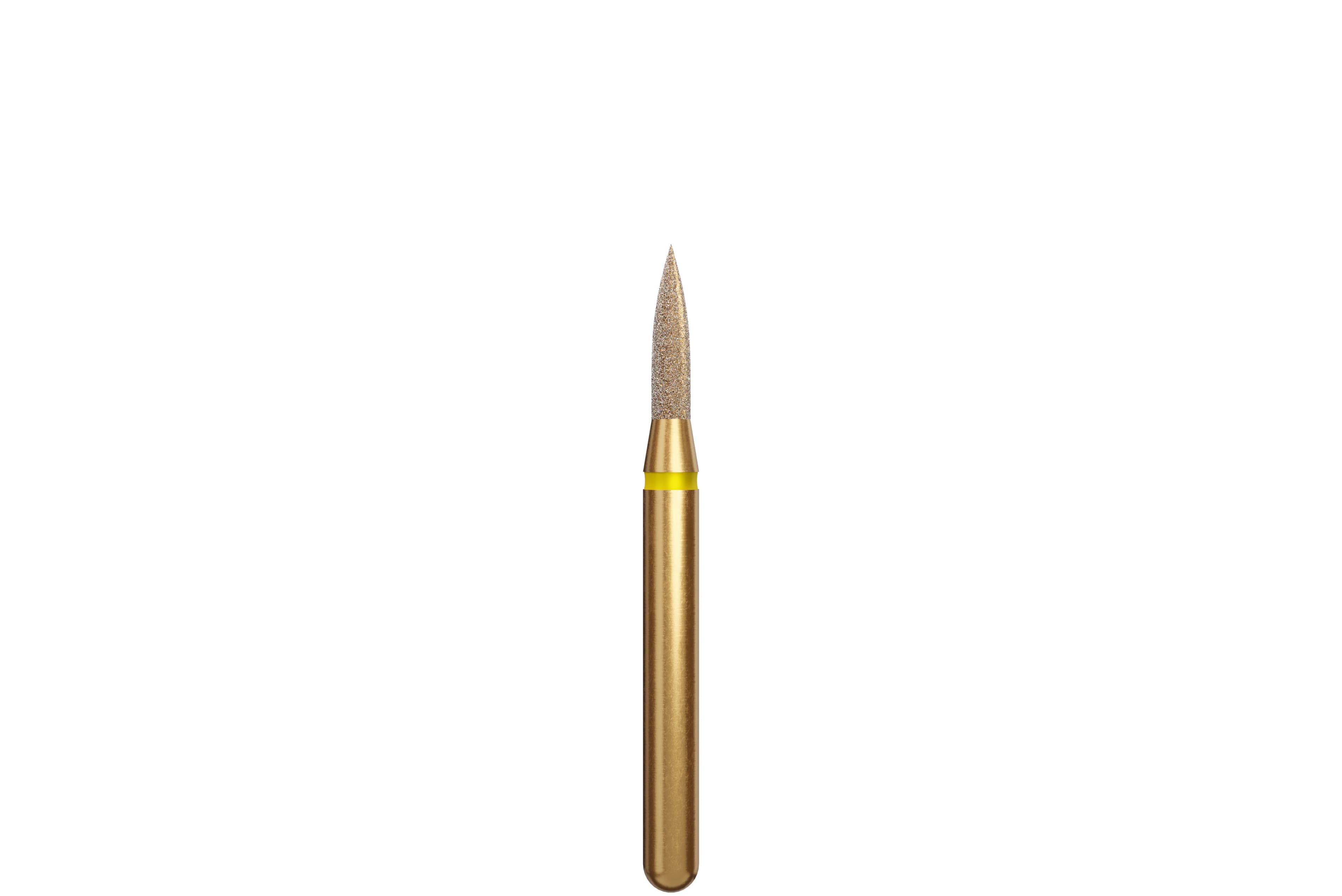 Coltene Alpen Multi-Use Multilayer Diamond Bur, FG, Extra Fine, Flame, #860-012, 1.2 mm Head Diameter, 5 mm Head Length, 5/Pkg - Alpen&reg; Diamonds - Extra Fine - #860-012 (5.0) - Image 1