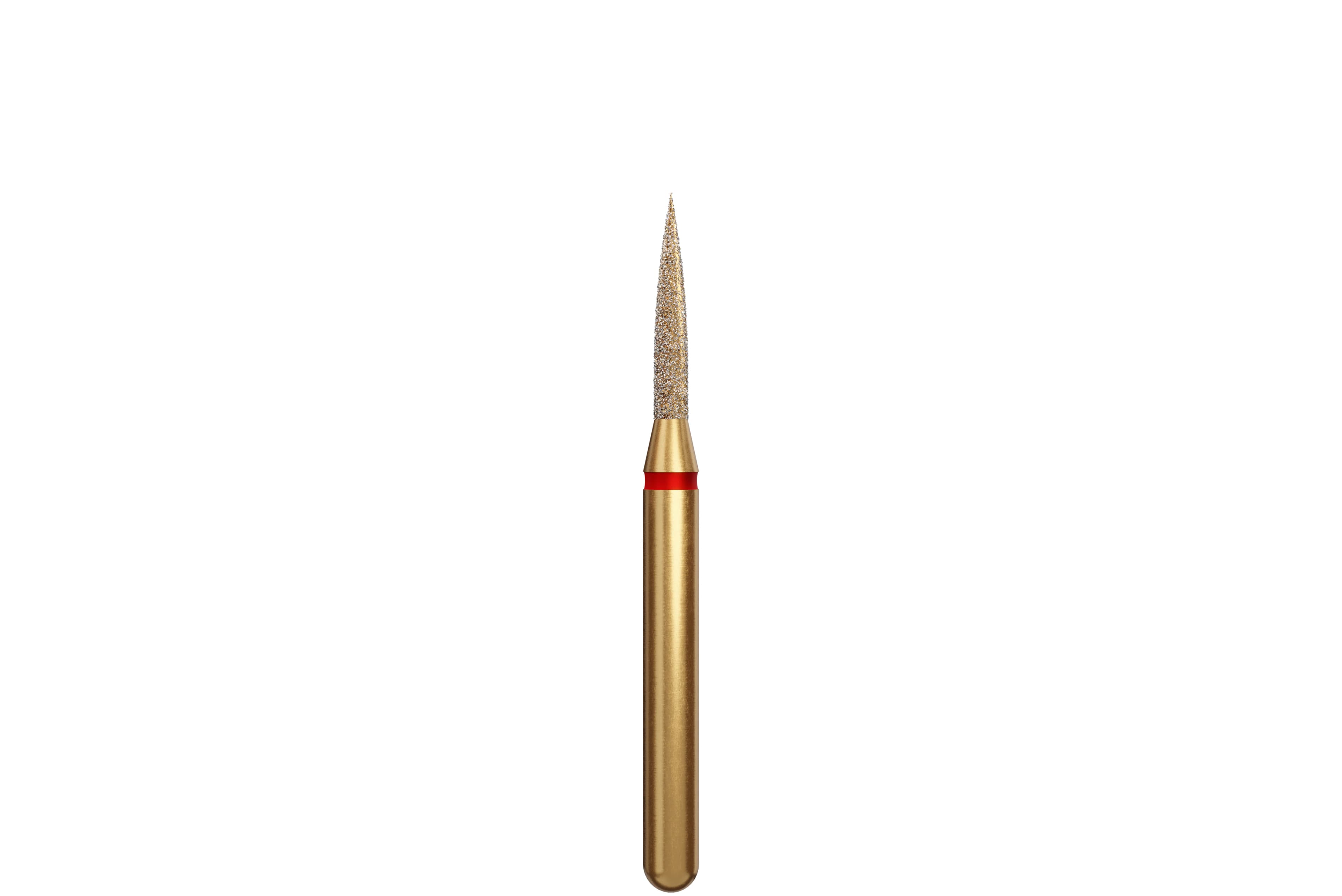 Alpen Multi-Use Diamond Bur FG #860 Flame, Fine (Red Ring), 1.2mm Head Diameter, 6.5mm Head Length, Pack of 5 (G860-314-012-06.5) - Alpen® Multi-Use Diamonds FG # 860 Flame 1.2mm Fine Red Pkg/5 - Image 1