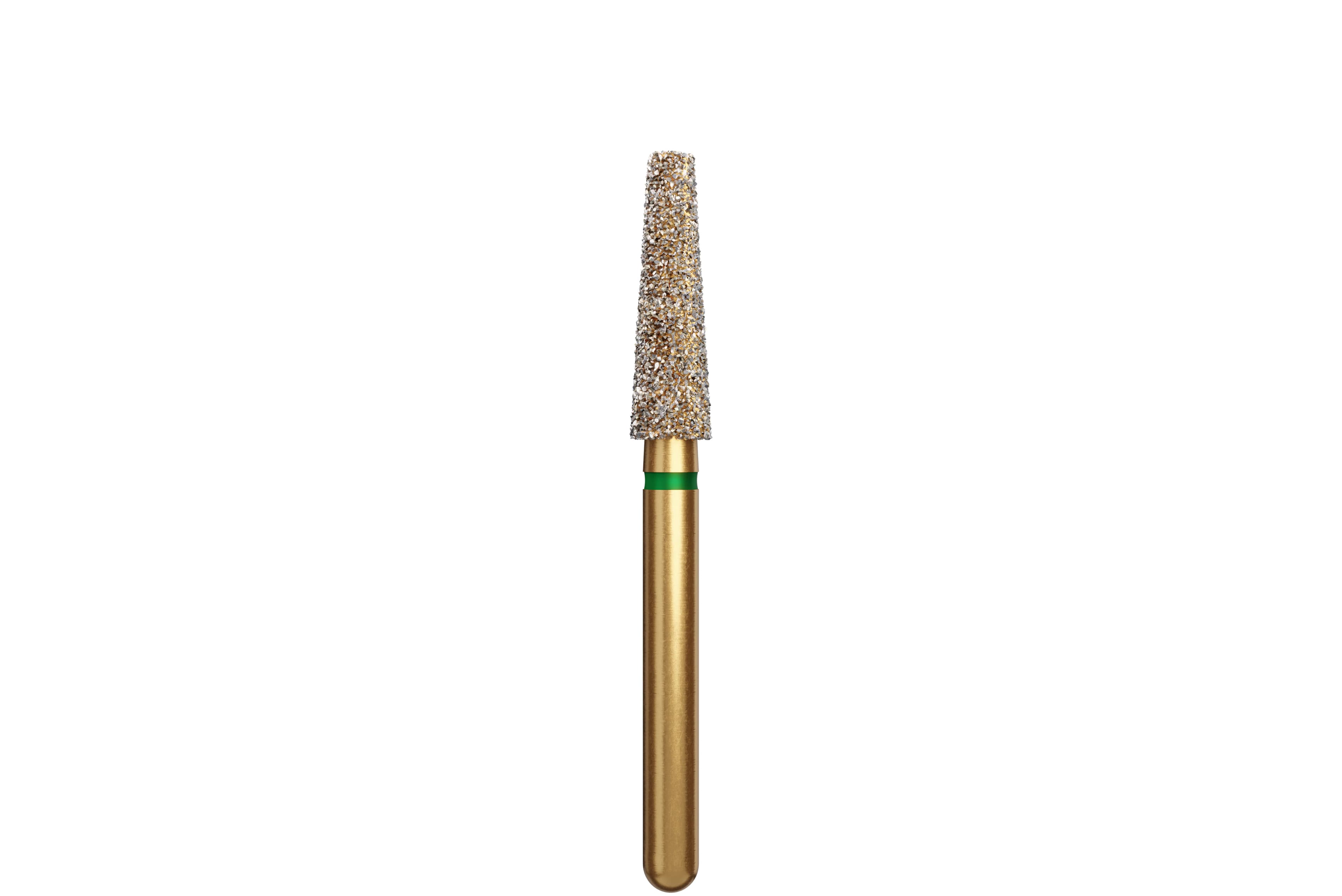 Coltene Alpen Multi-Use Multilayer Diamond Bur, FG, Coarse, Flat End Taper, #847-025, 2.5 mm Head Diameter, 8 mm Head Length, 5/Pack - Alpen&reg; Diamonds - Coarse - #847-025 (8.0) - Image 1