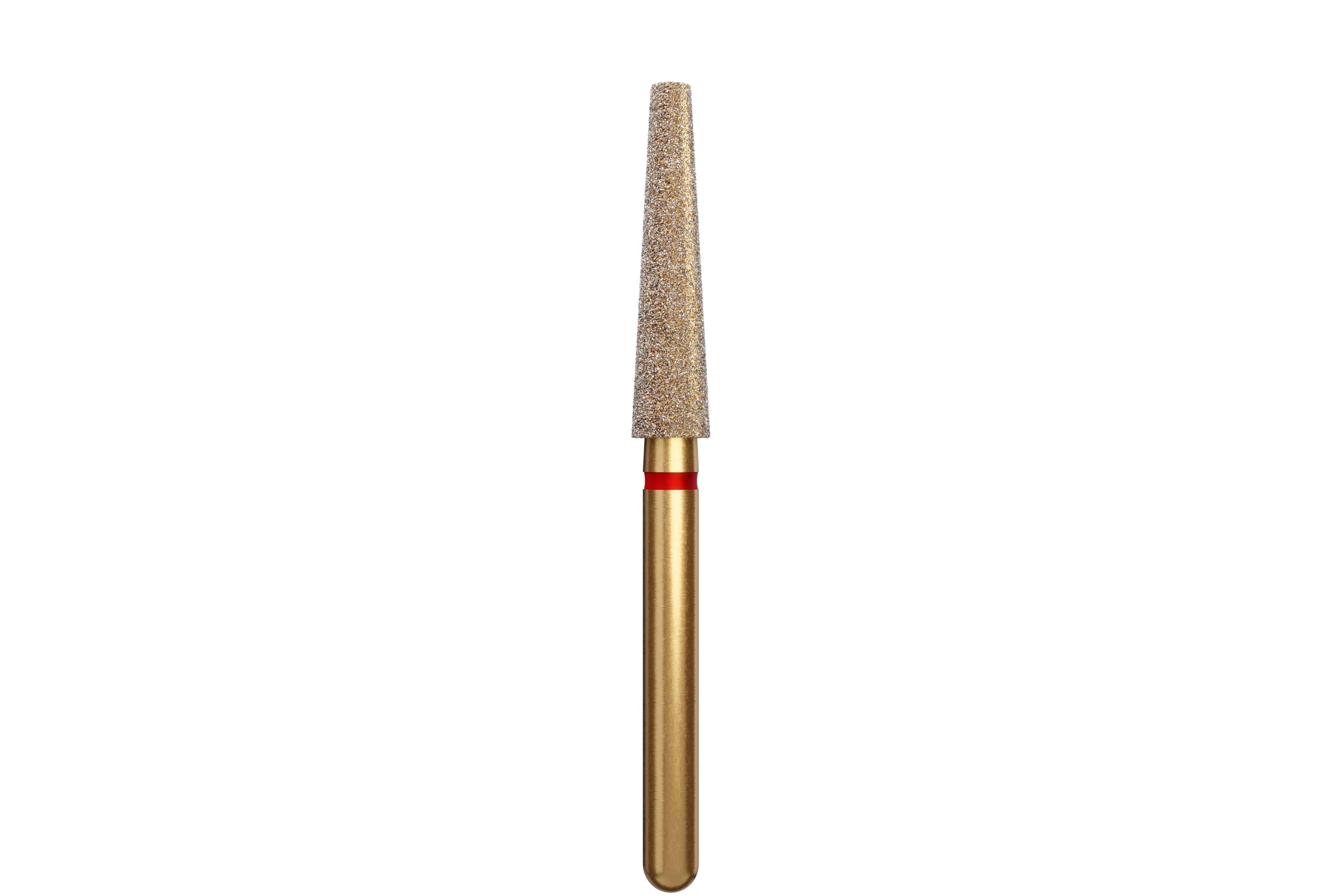 Coltene Alpen Multi-Use Multilayer Diamond Bur, Fine Grit, Flat End Taper, FG, Red Ring, #848-023, 2.3 mm Head Diameter, 10 mm Head Length, 5/Pkg - Alpen&reg; Diamonds - Fine - #848-023 (10.0) - Image 1