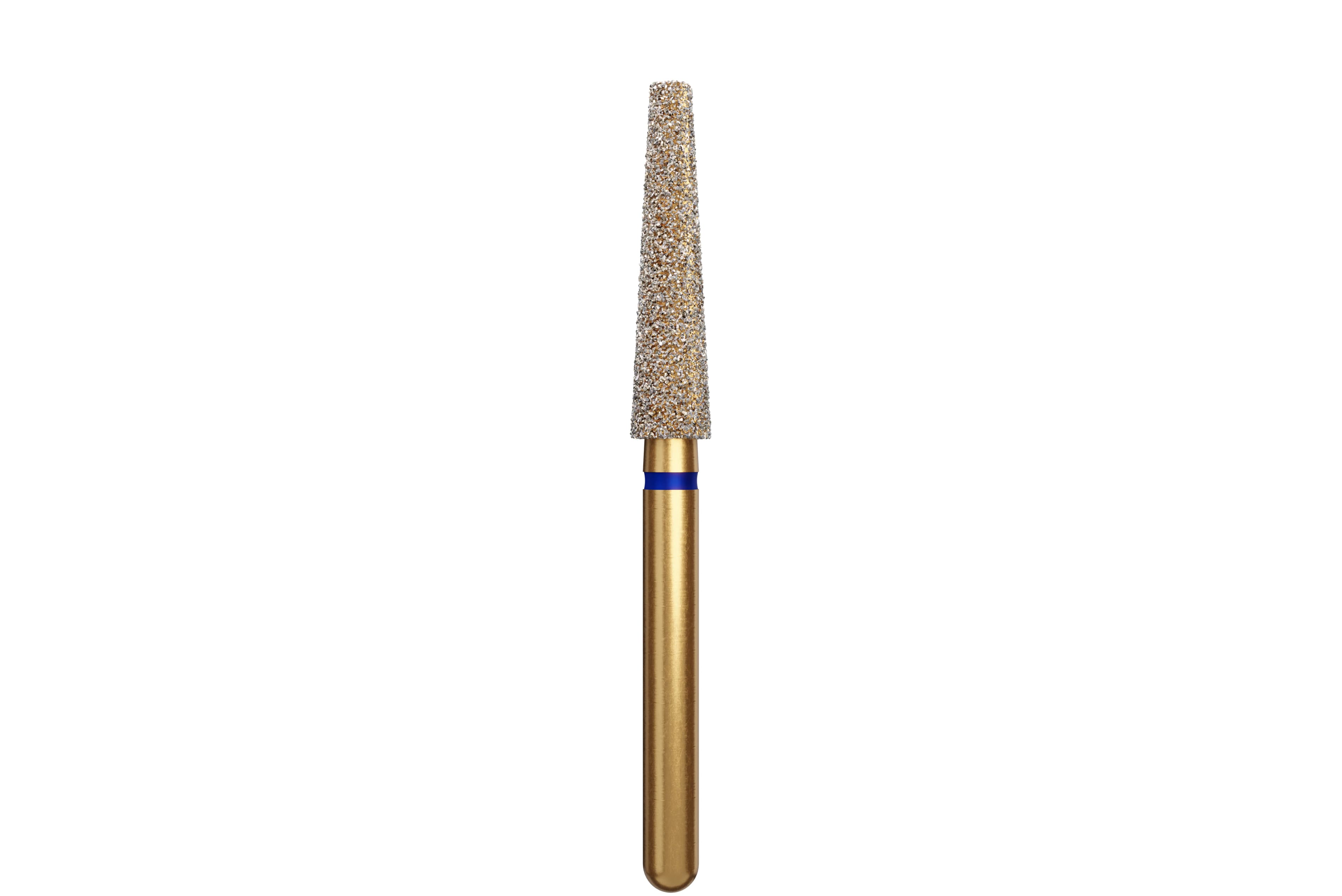 Coltene Alpen Multi-Use Multilayer Diamond Bur, FG, Medium Grit, Flat End Taper, #848-023, 2.3 mm Head Diameter, 10 mm Head Length, 5/Pack - Alpen&reg; Diamonds - Medium - #848-023 (10.0) - Image 1