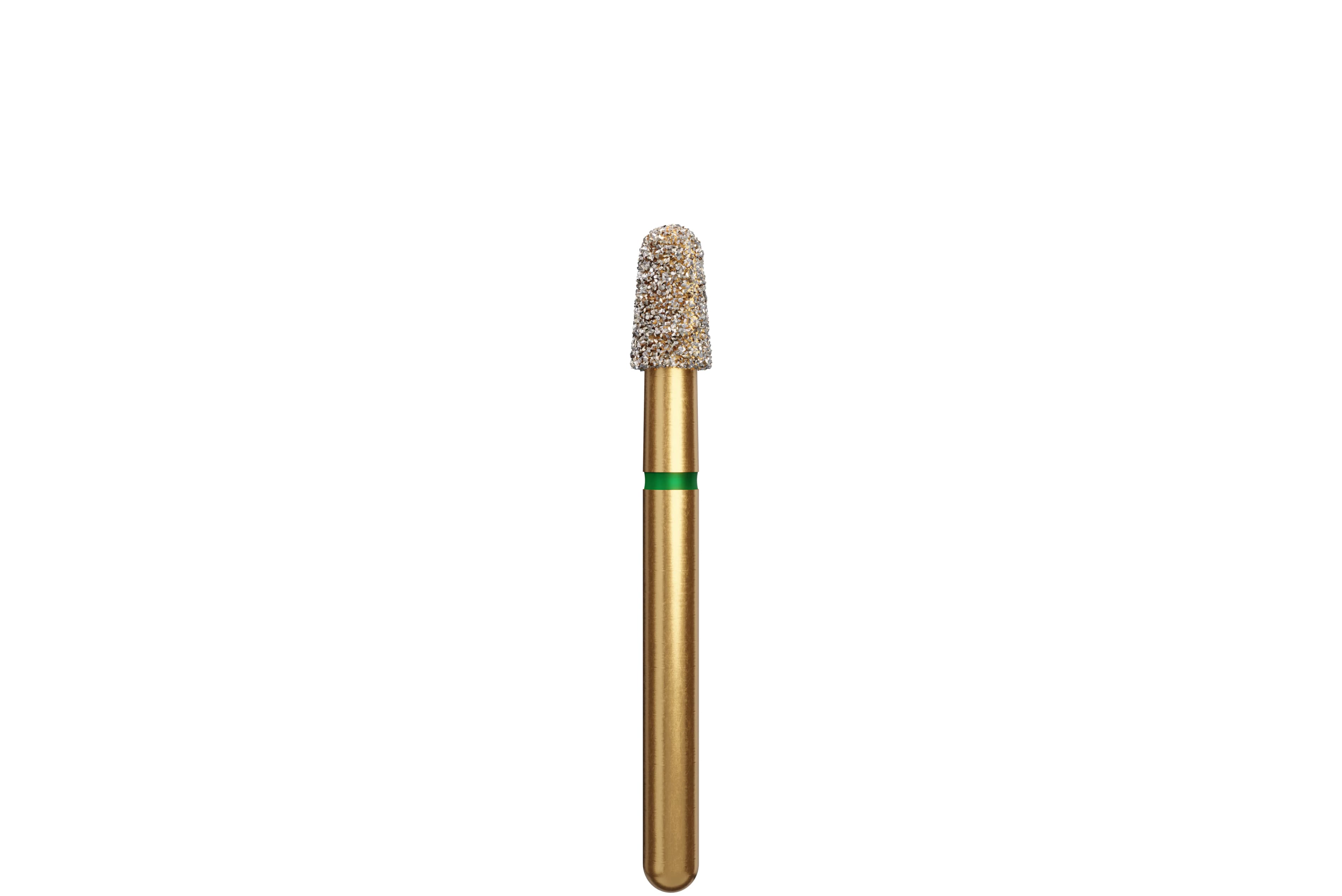 Coltene Alpen Multi-Use Multilayer Diamond Bur, Coarse, Round End Taper, FG, #849-025, 2.5 mm Head Diameter, 4 mm Head Length, 5/Pack - Alpen&reg; Diamonds - Coarse - #849-025 (4.0) - Image 1