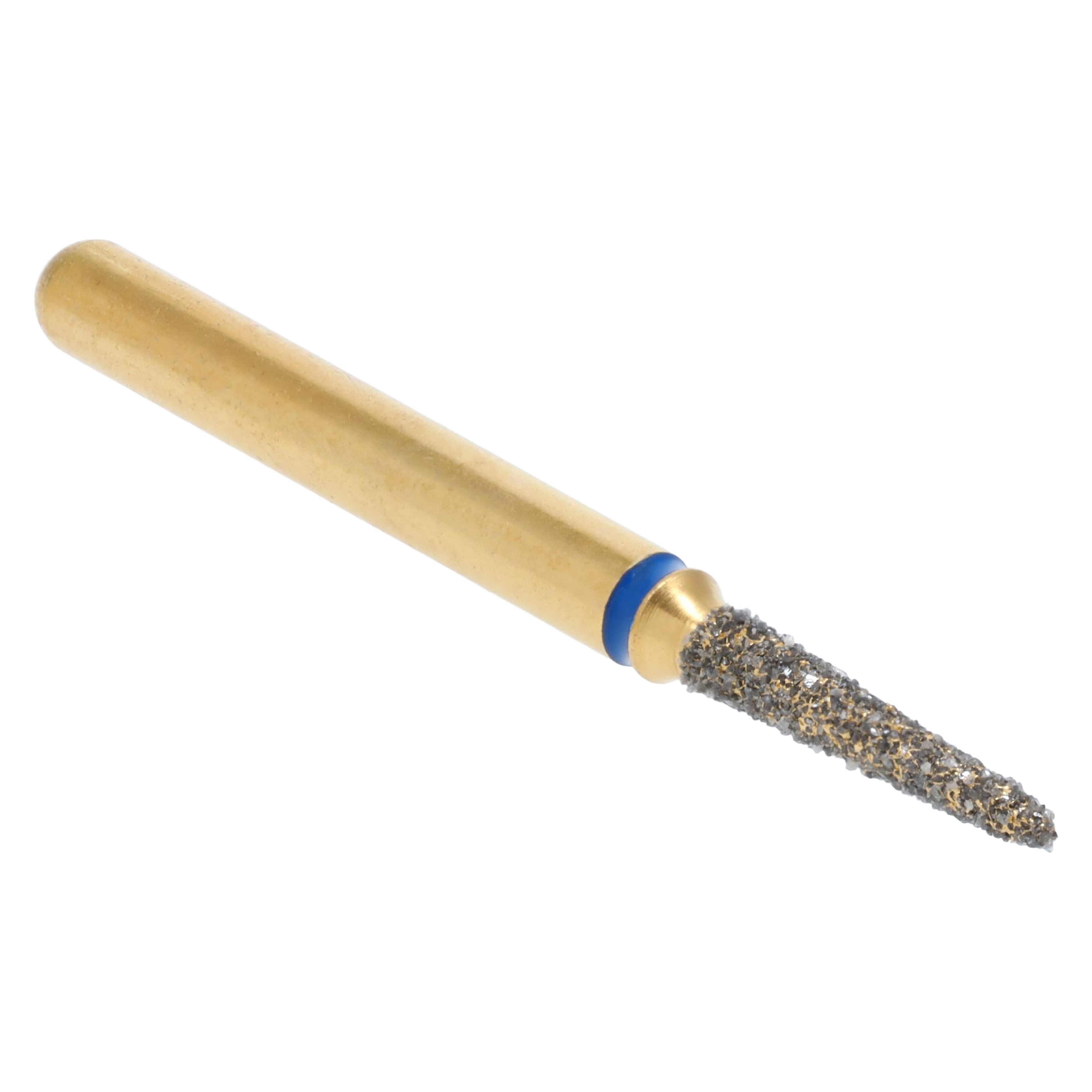 Coltene Alpen Multi-Use Multilayer Diamond Bur, FG, Medium Grit, Tapered Torpedo/Curettage, #877K-012, 1.2 mm Head Diameter, 6 mm Head Length, 5/Pkg thumbnail 4
