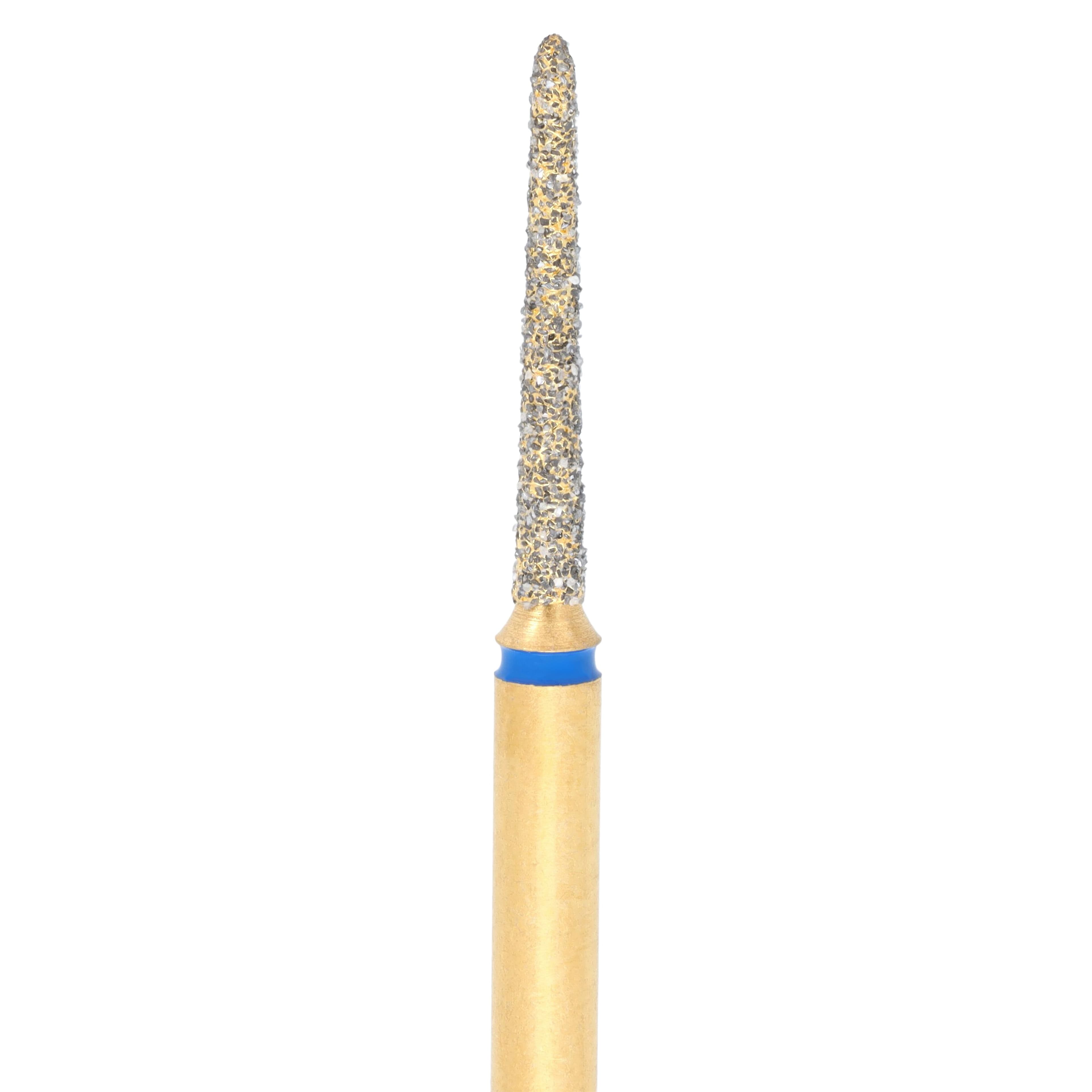 Coltene Alpen Multi-Use Multilayer Diamond Bur, FG, Medium, Tapered Torpedo/Curettage, #878K-010, 1 mm Head Diameter, 8 mm Head Length, 5/Pkg thumbnail 3