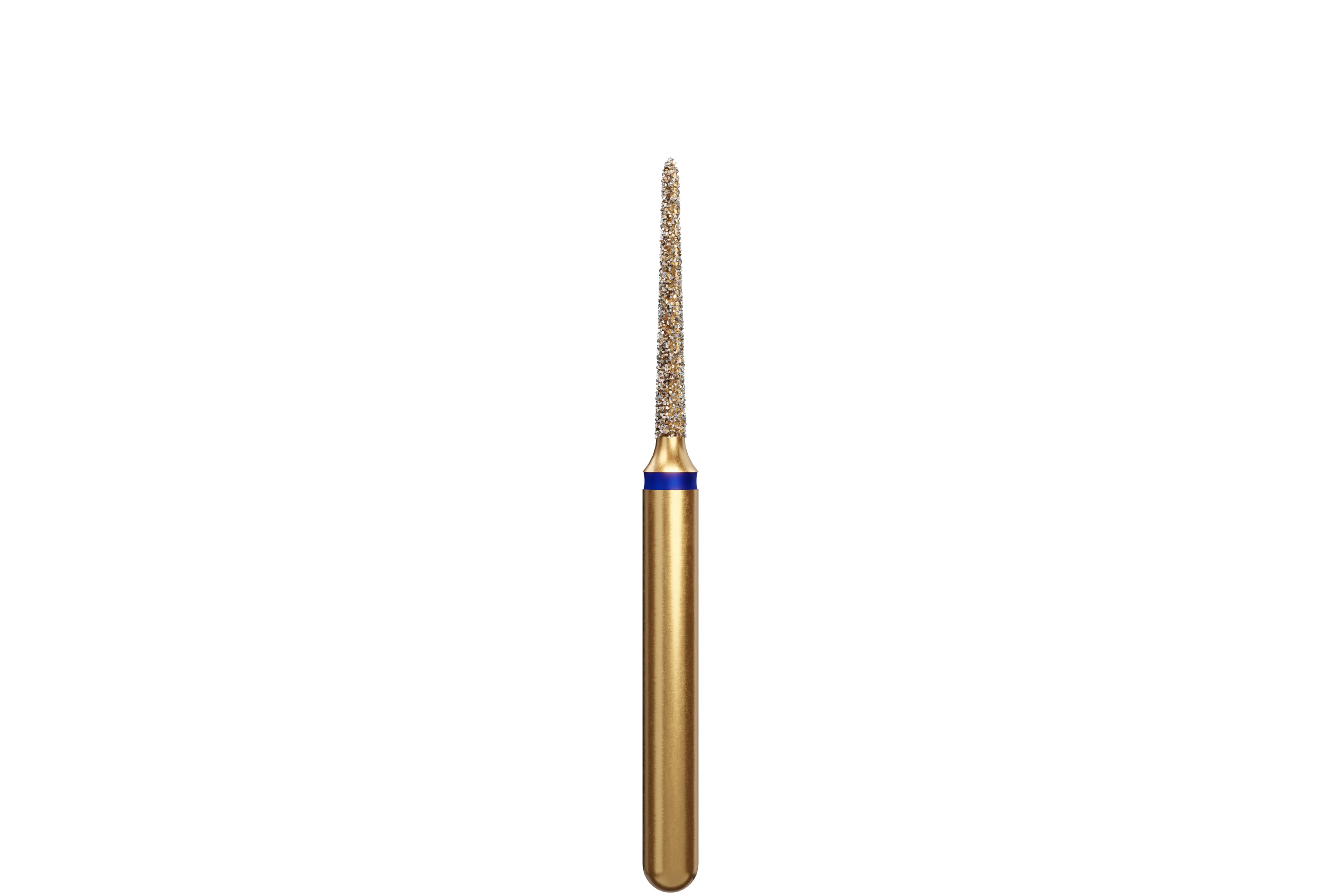 Coltene Alpen Multi-Use Multilayer Diamond Bur, FG, Medium, Tapered Torpedo/Curettage, #878K-010, 1 mm Head Diameter, 8 mm Head Length, 5/Pkg thumbnail 2