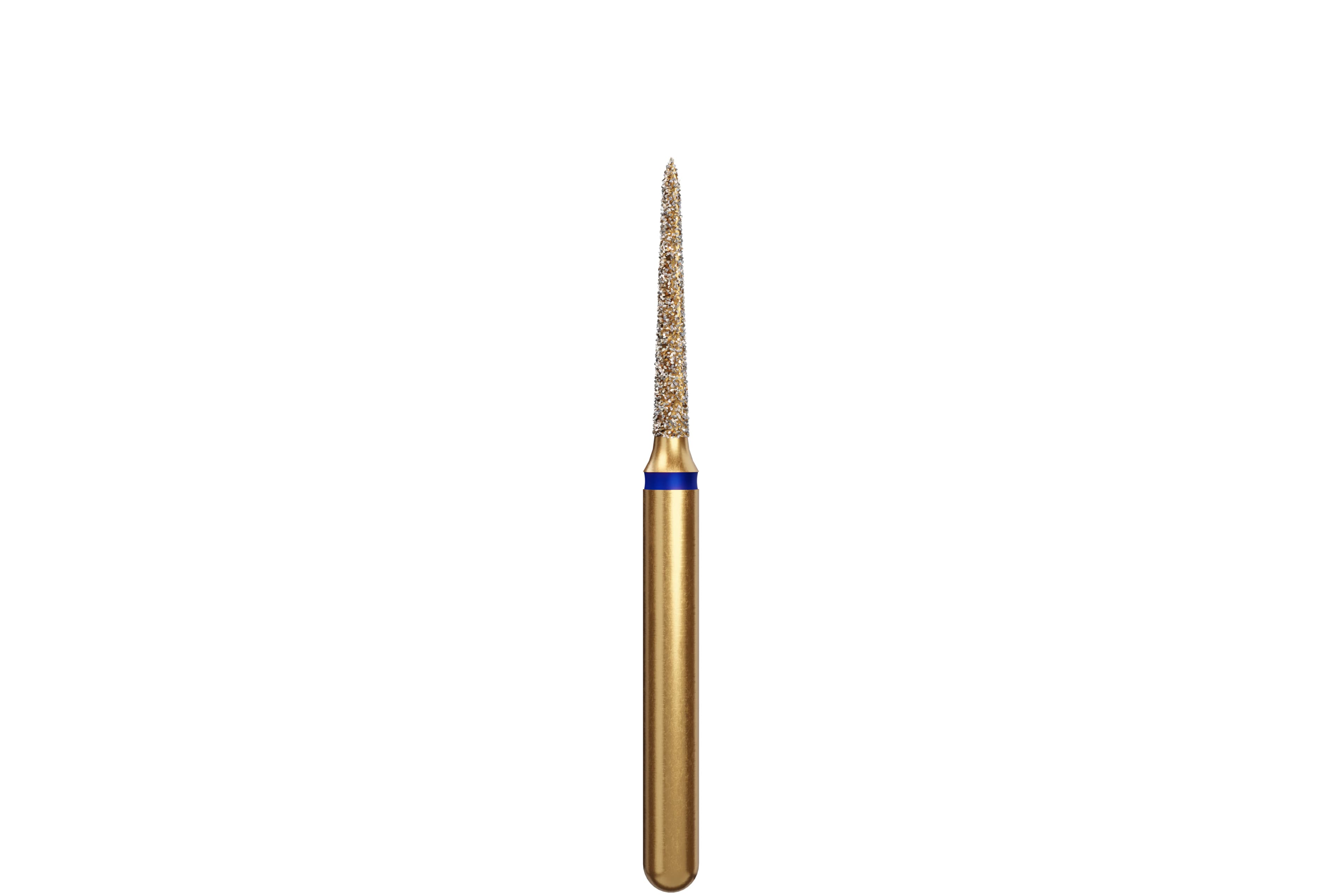 Coltene Alpen Multi-Use Multilayer Diamond Bur, FG, Medium Grit, Tapered Torpedo/Curettage, #878K-012, 1.2 mm Head Diameter, 8 mm Head Length, 5/Pkg - Alpen&reg; Diamonds - Medium - #878K-012 (8.0) - Image 1
