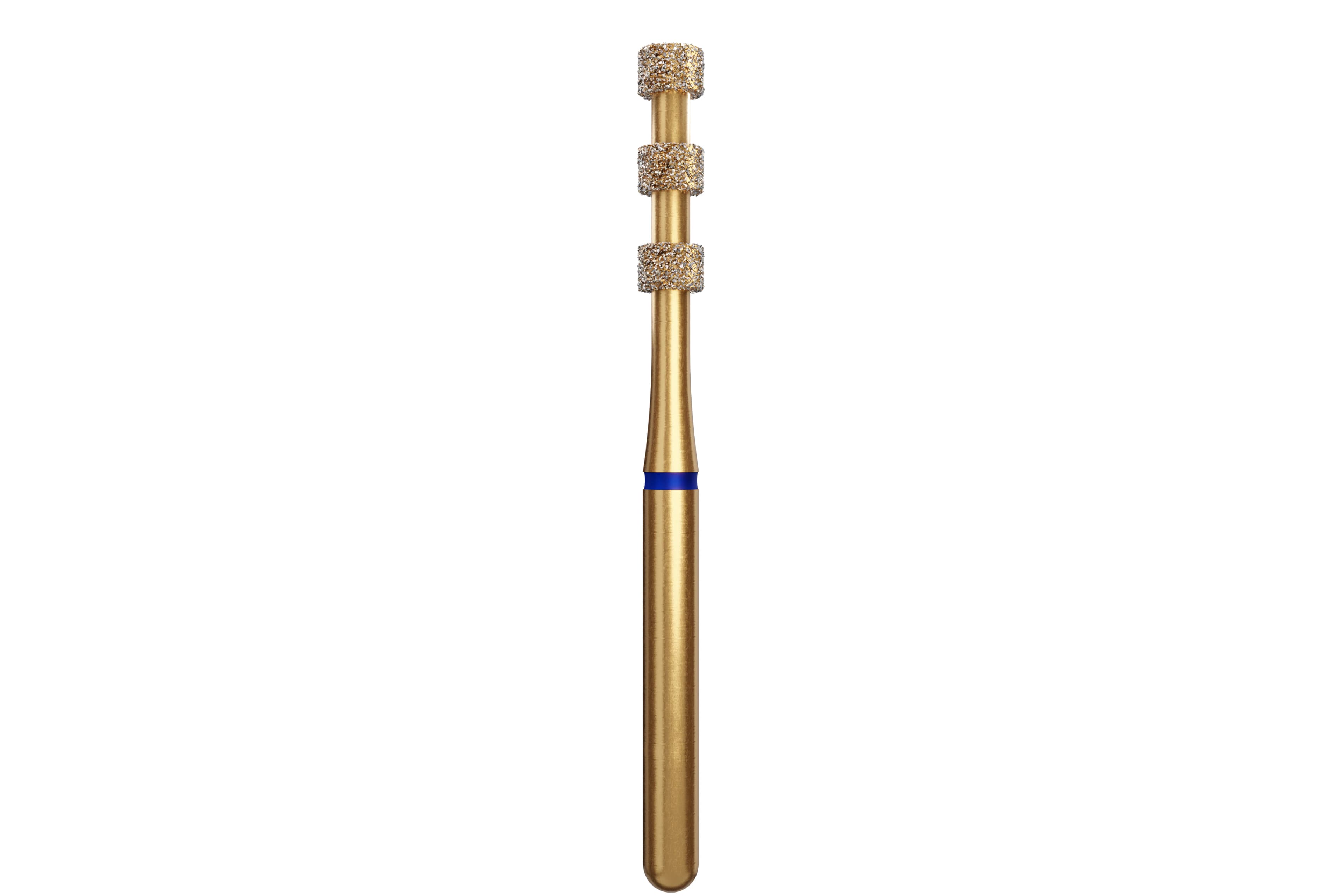 Coltene Alpen Multi-Use Multilayer Diamond Bur, FG, Medium Grit, Depth Marker, #834-021, 2.1 mm Head Diameter, 6.8 mm Head Length, 5/Pkg - Alpen&reg; Diamonds - Medium - #834-021 (6.8) - Image 1