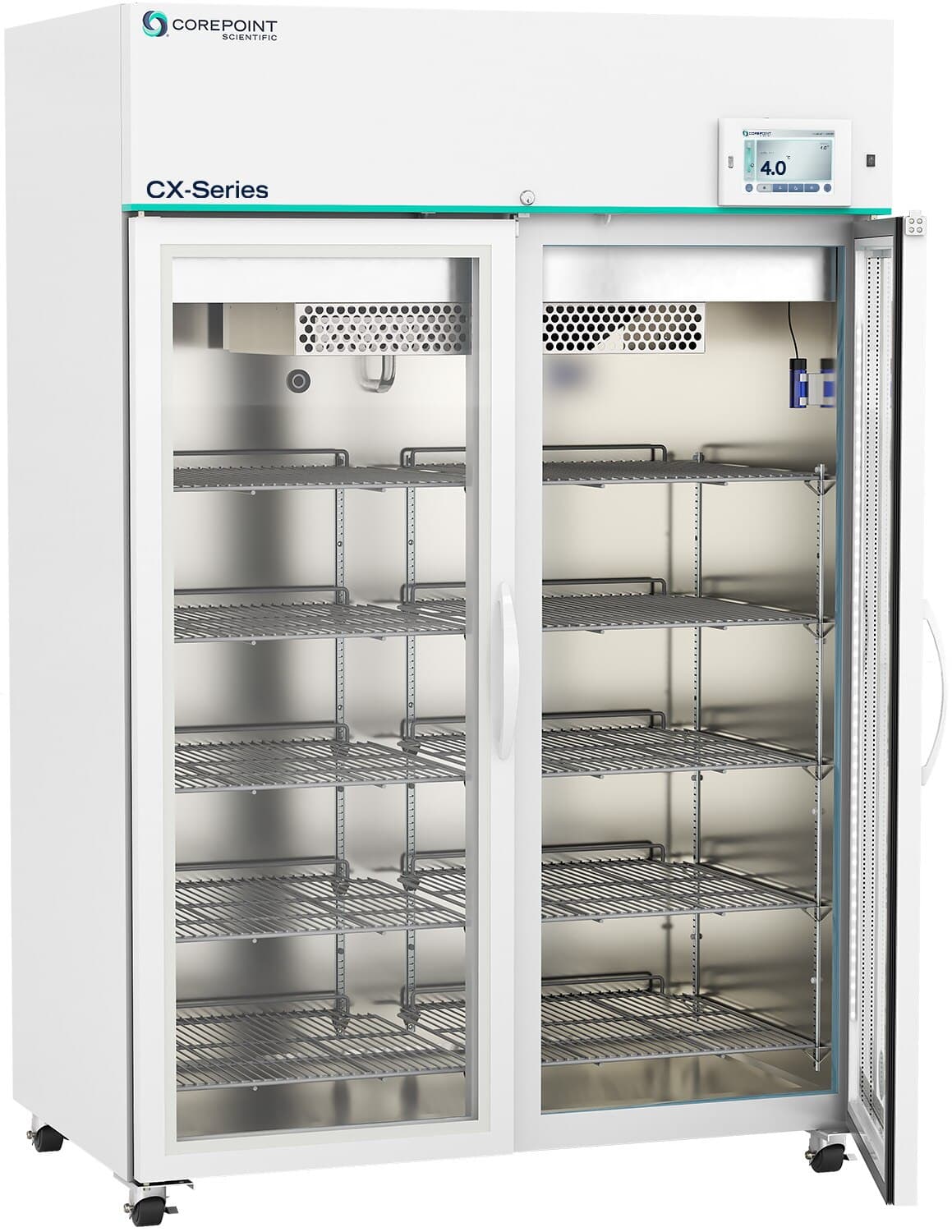 Corepoint Laboratory Refrigerator, Glass Door, 49 Cu Ft, 2 Glass Doors, Right Hinge, 1-10°C, Cycle Defrost, 01KT0J07WSMSR4J0Y2Y0XHE35A thumbnail 2