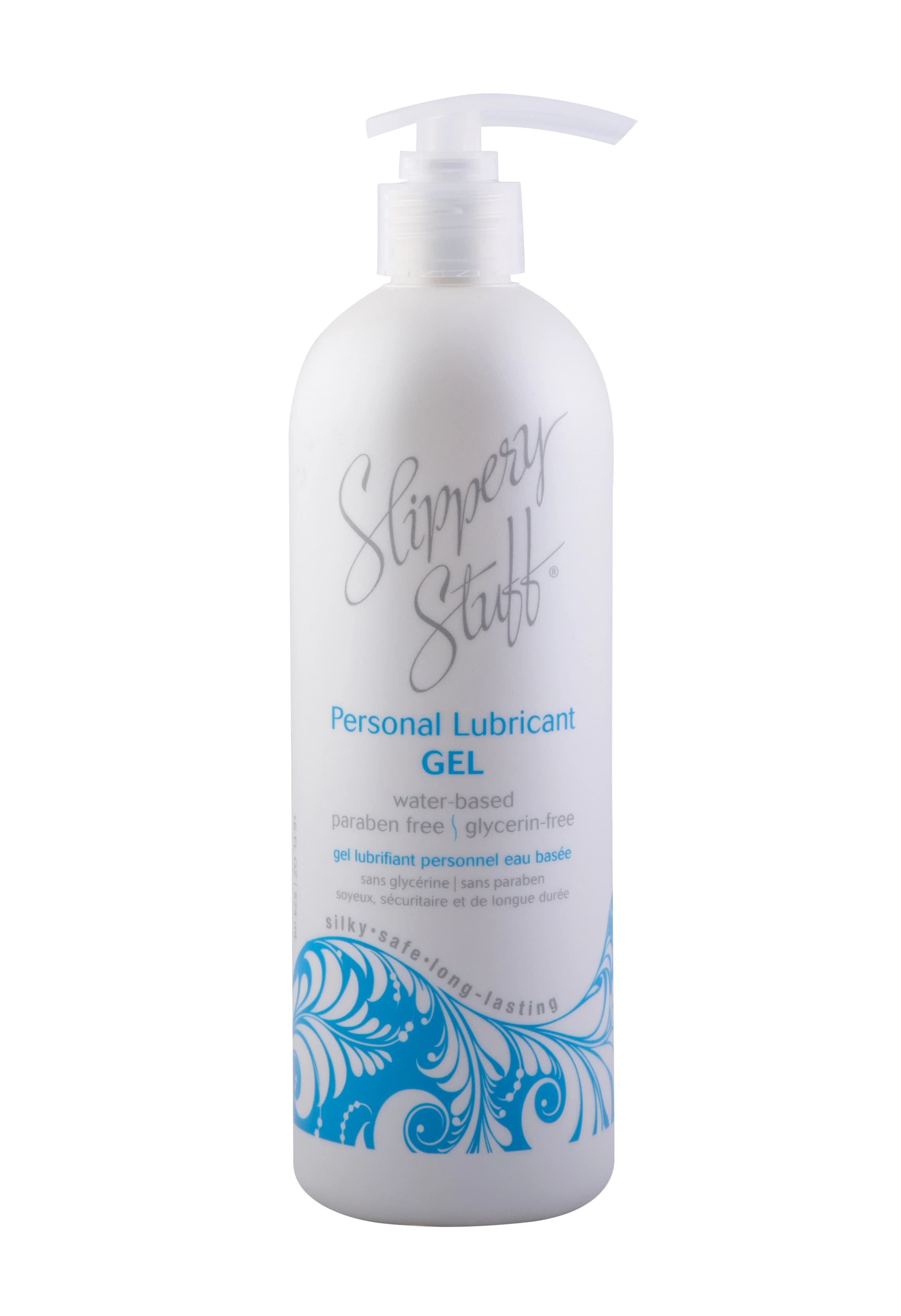 Slippery Stuff Personal Lubricant Gel, Water Based, 16 oz Pump Bottle - Jelly Lubricant Slippery - Image 1