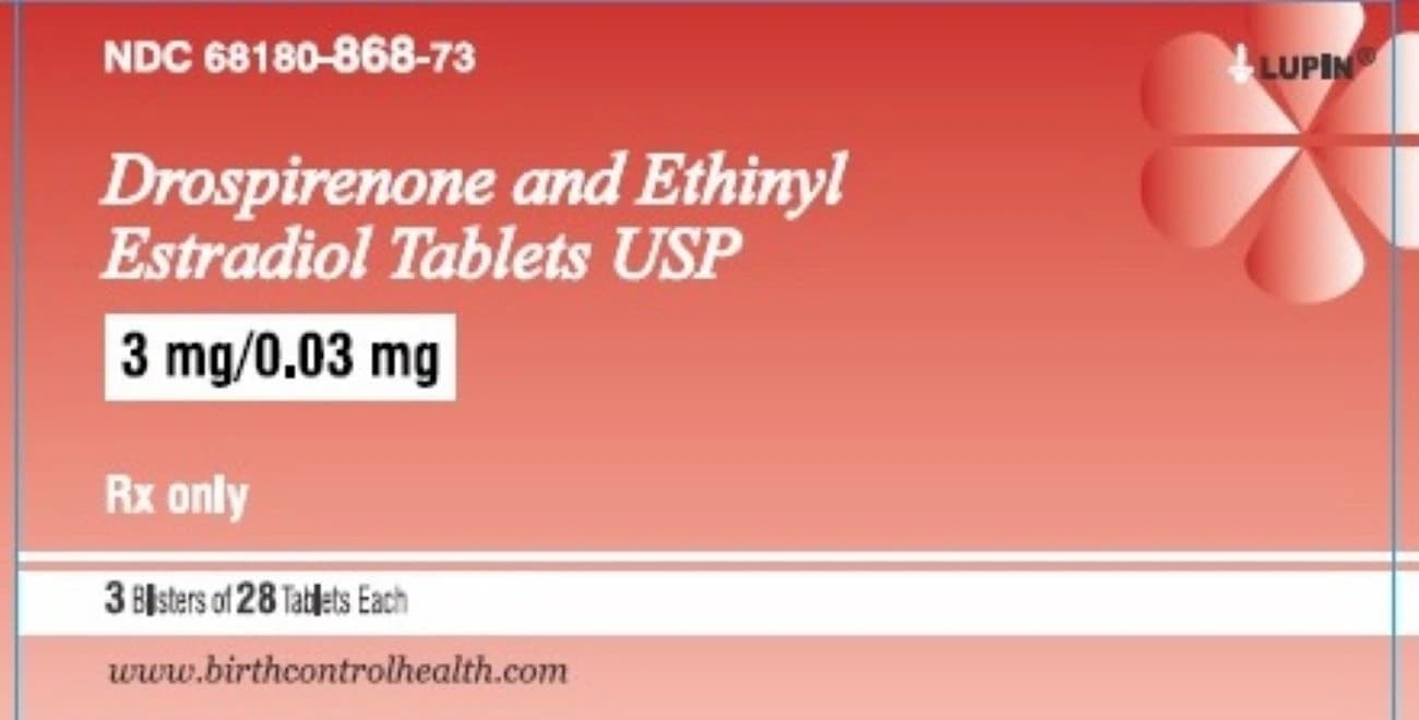 Drospirenone/Ethinyl Estradiol Tablets 3mg/0.03mg, Yasmin, Blister Pack 3x28/Package - Drospirenone Ethiny Estrad Tab - Image 1