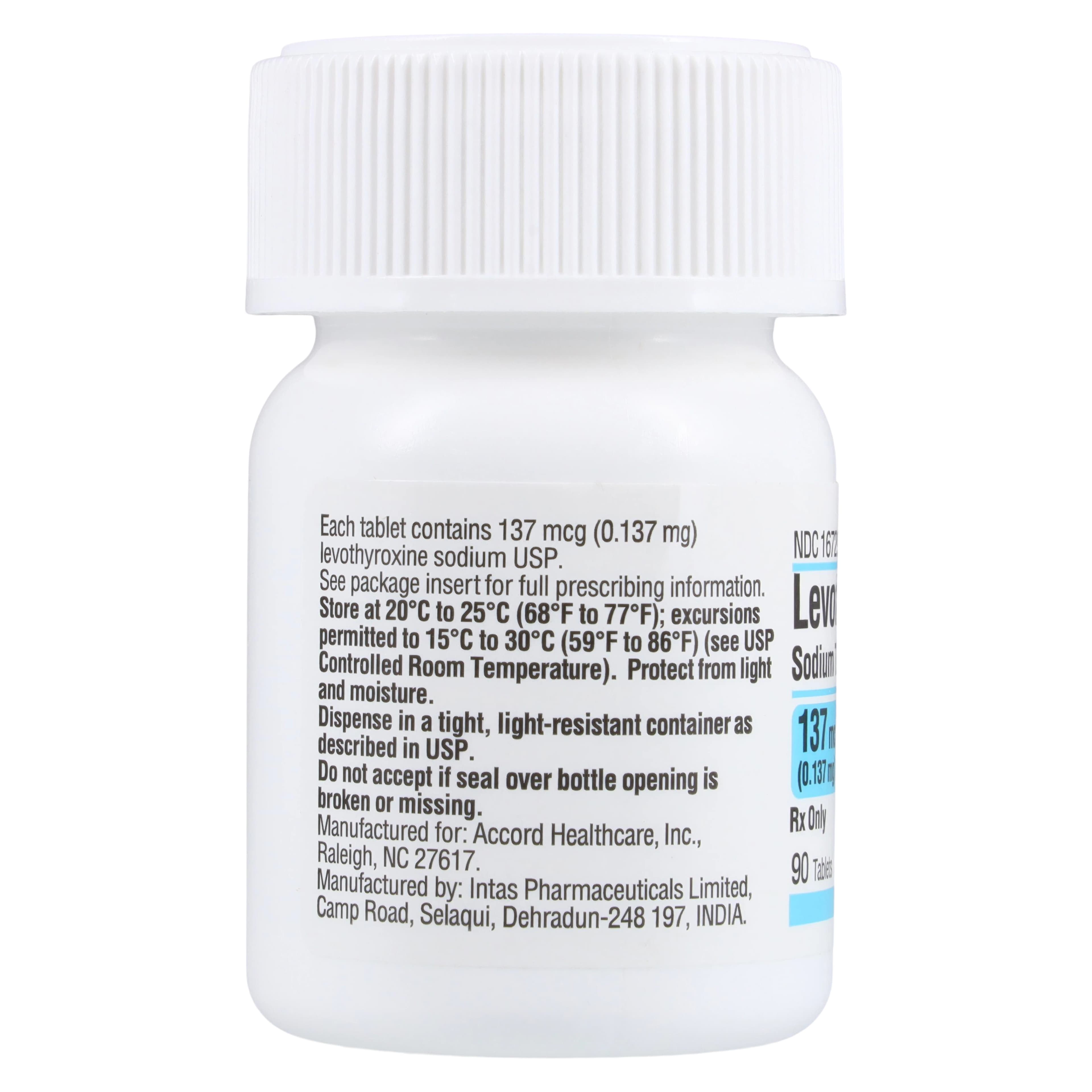 Levothyroxine Sodium Tablets, 137 mcg, 90 Tablets per Bottle thumbnail 2