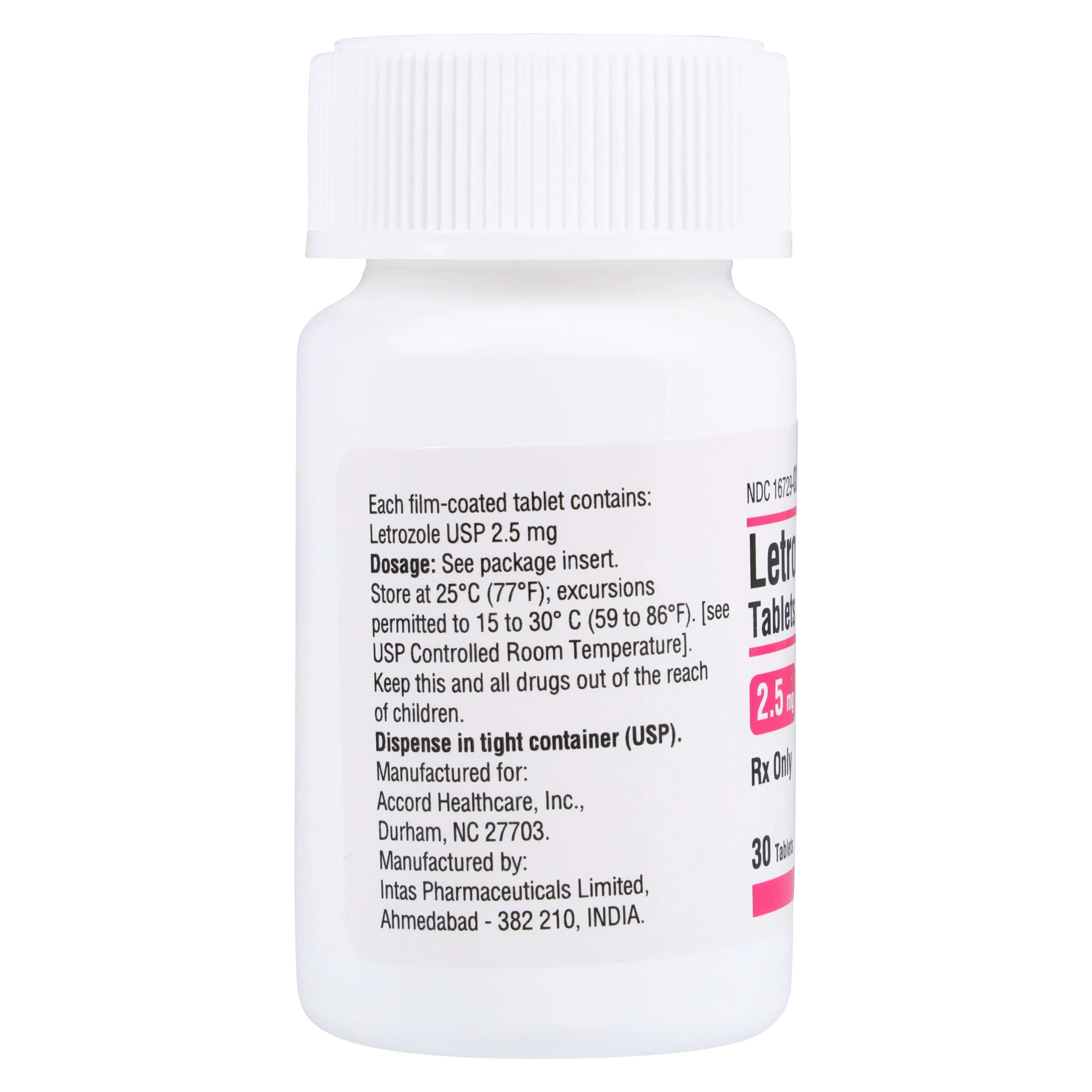 Letrozole Tablets 2.5 mg, 30 Count Bottle (Accord Healthcare) thumbnail 2
