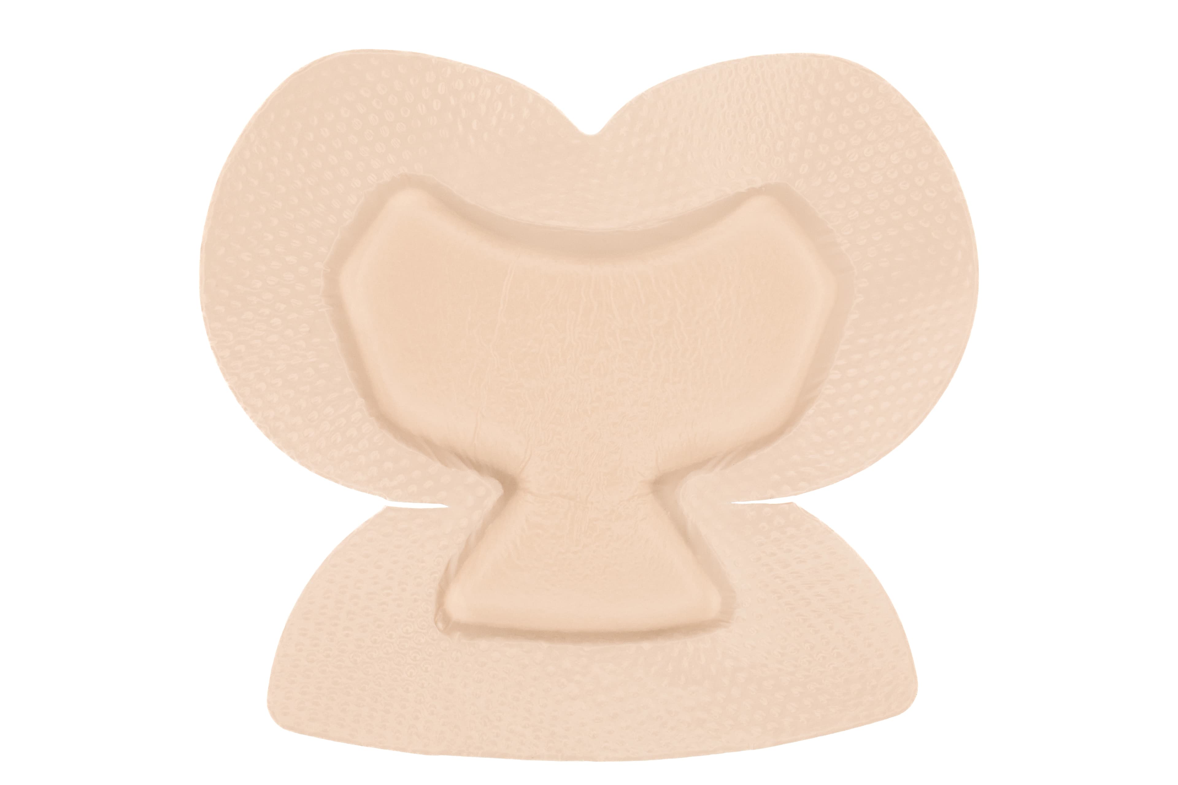 ZeniFOAM Gentle Border Polyurethane Foam/Silicone Dressing, 5x7" Heel, Sterile, Non-Adherent, Adhesive Border, Tan, Absorbent - ZeniFOAM Gentle Heel Dressing - Image 1