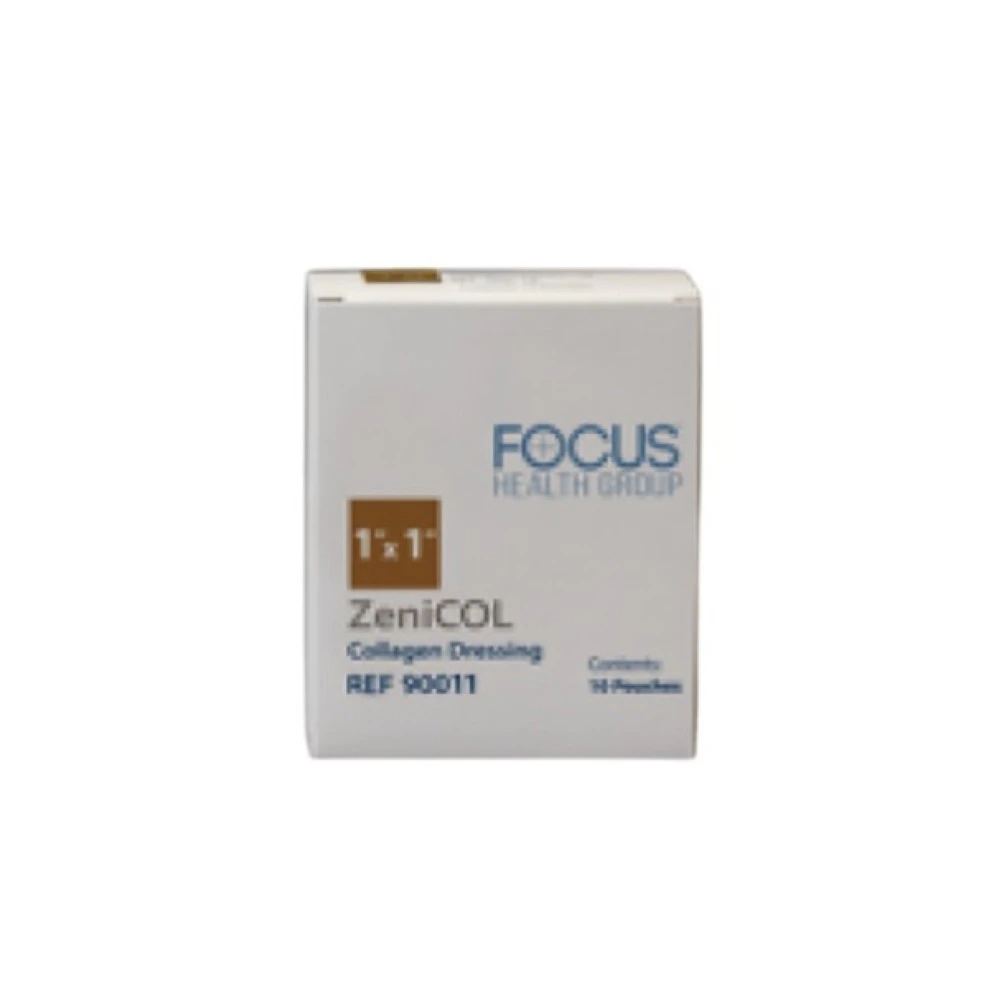 ZeniCOL Collagen Dressing, 1x1" Sterile Square, Non-Adherent, Highly Absorbent - ZeniCOL Collagen Dressing - Image 1