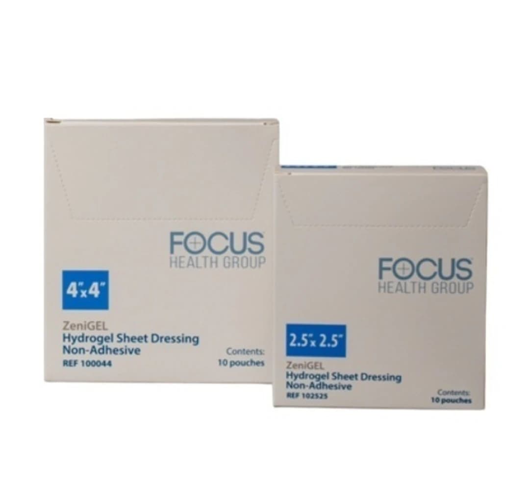 ZeniGEL Hydrogel Wound Dressing, 2-1/2" x 2-1/2" Sheet, Non-Adhesive, Transparent - ZeniGEL Hydrogel Dressing - Image 1