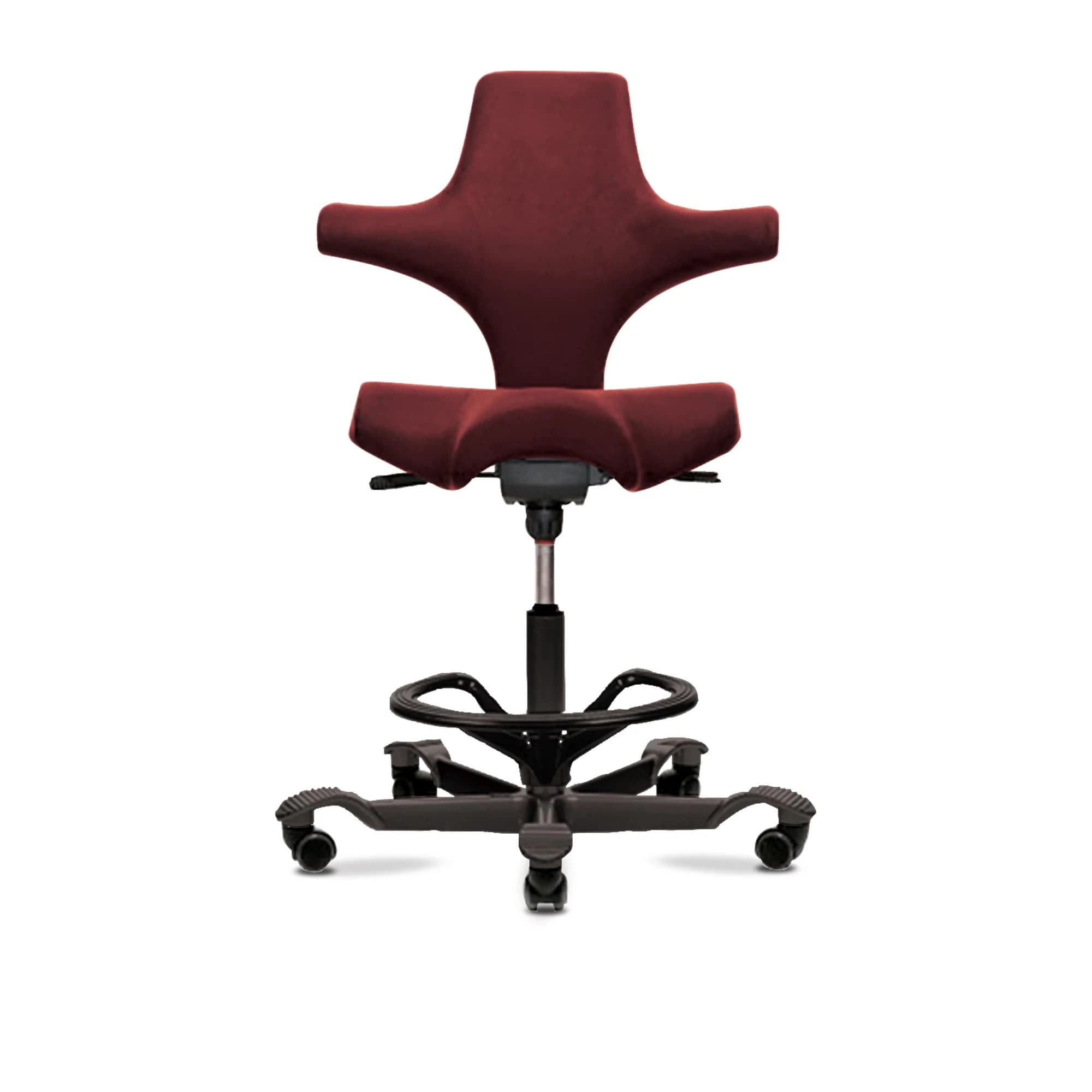 Marketlab Ultrasound Ergonomic Chair, Burgundy, 01KT0J08WJ51WR2YCJ3SDKDKJ6 - Chair Ultrasound Ergonomic - Image 1