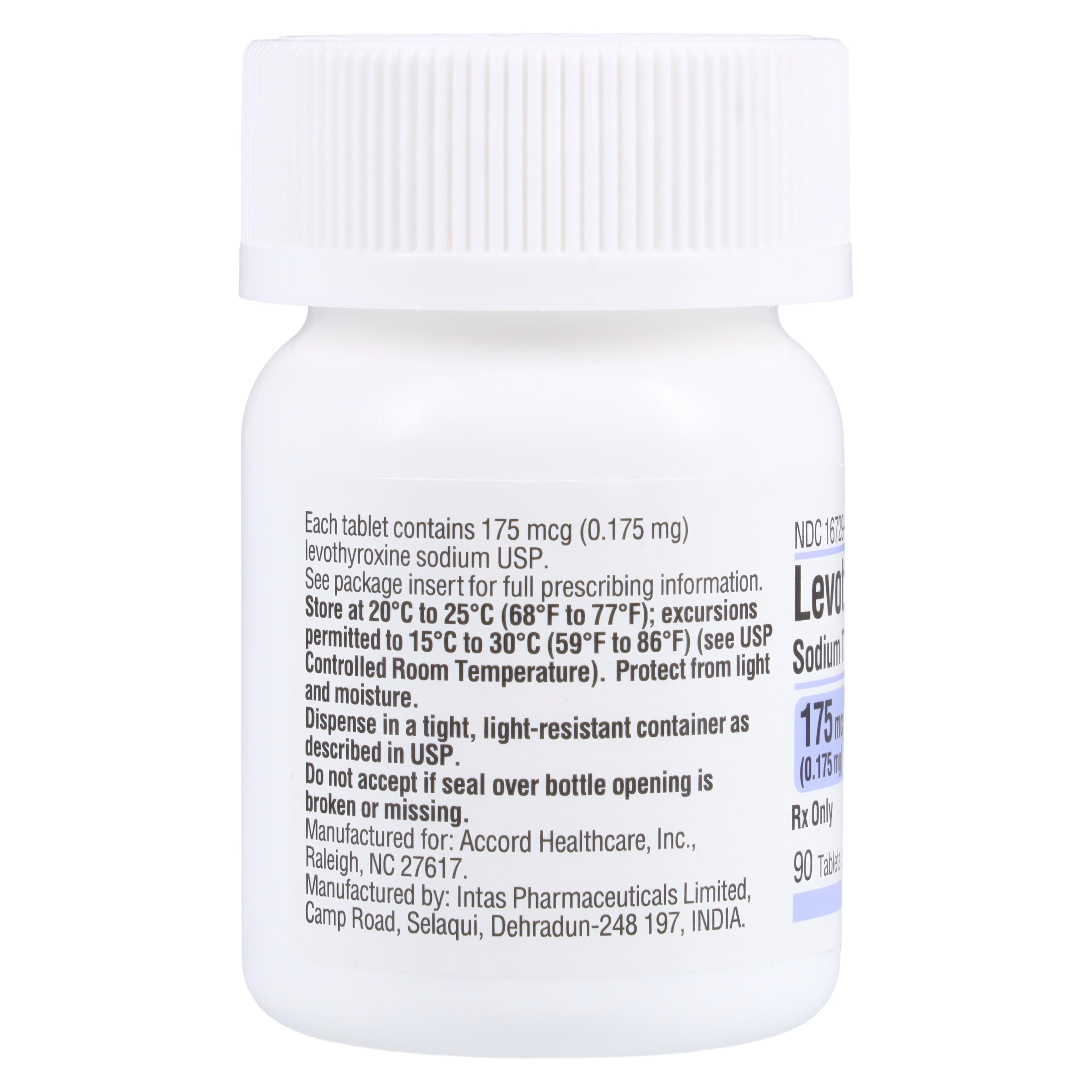 Levothyroxine Sodium Tablets, 0.175mg, 90/Bottle, Accord Healthcare Inc thumbnail 2