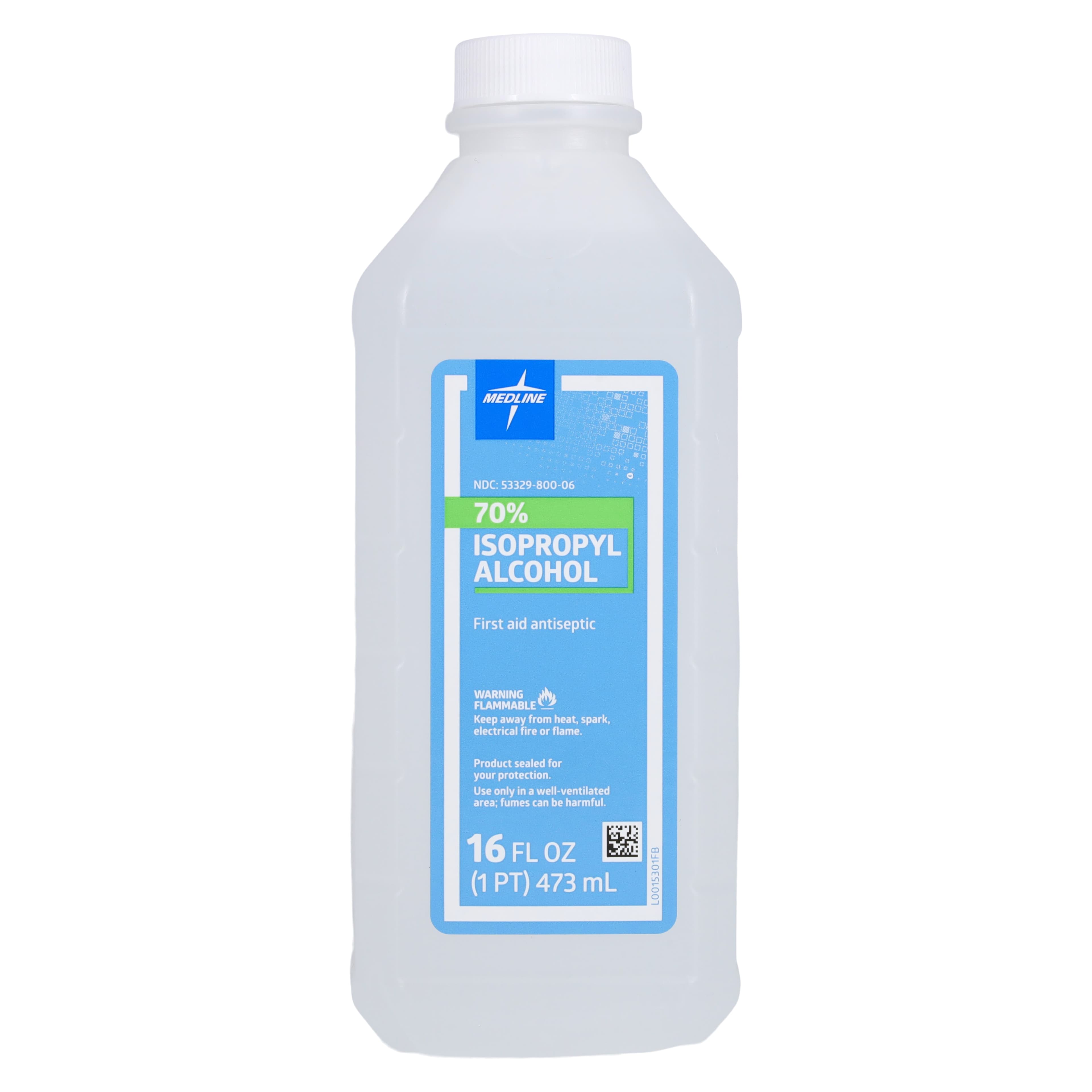 Medline Isopropyl Alcohol 70%, 16 oz Bottle - Alcohol Isopropyl 70% - Image 1