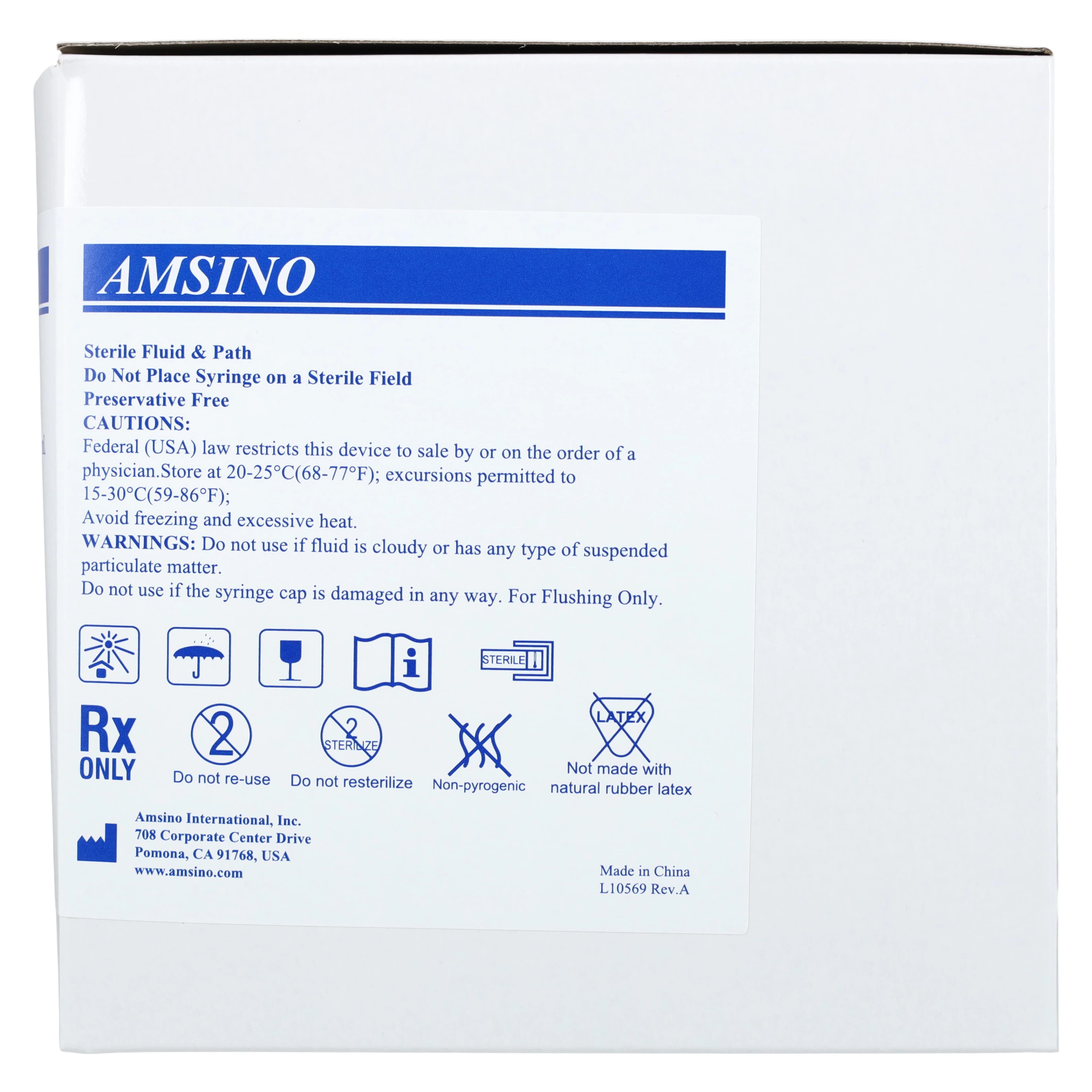 AmSafe Saline Flush Syringe, 0.9% Sodium Chloride Injection, Prefilled, 10mL, 30/Box thumbnail 5