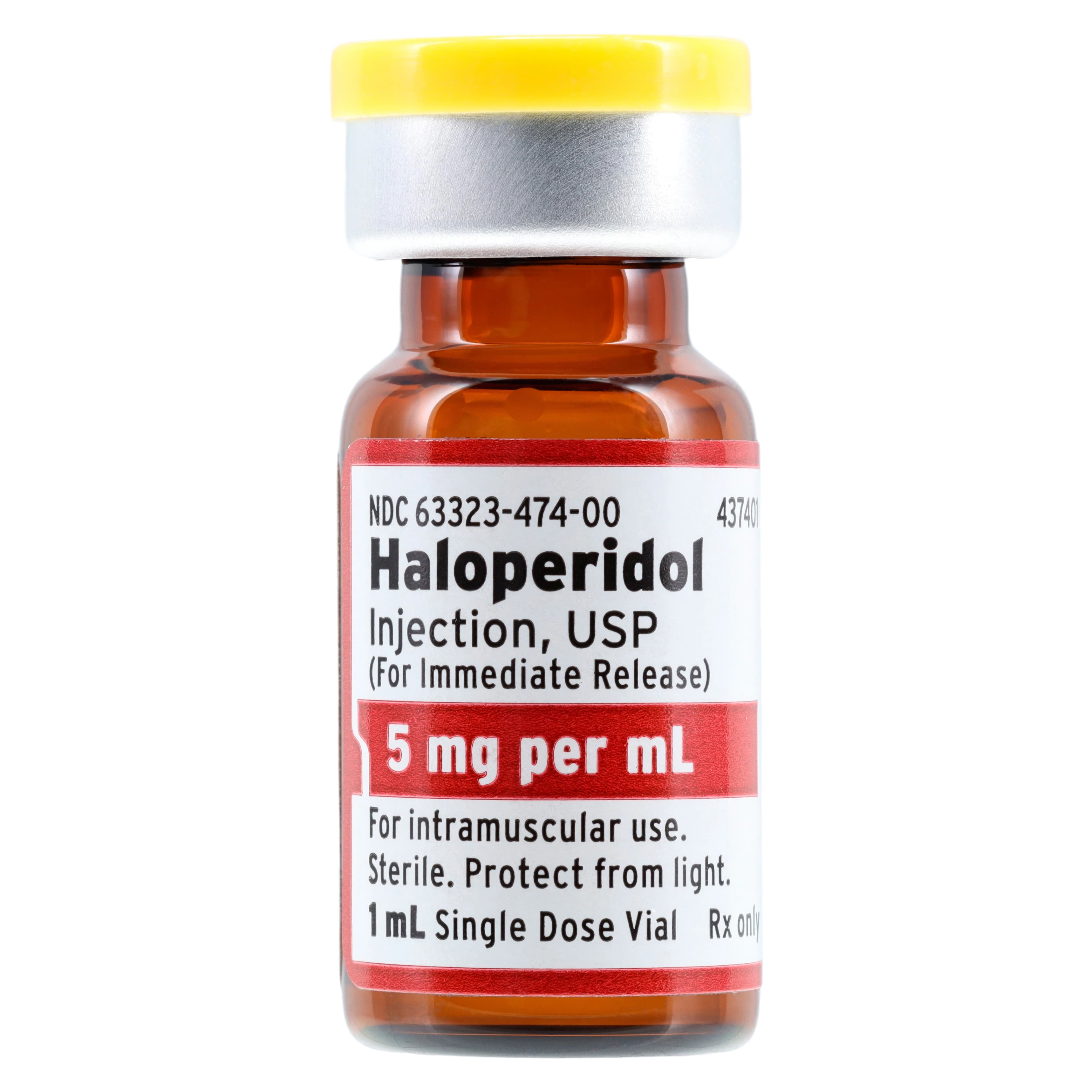 Haloperidol Lactate Injection, 5 mg/mL, Single-Dose Vial, 1 mL, 25/Package thumbnail 2