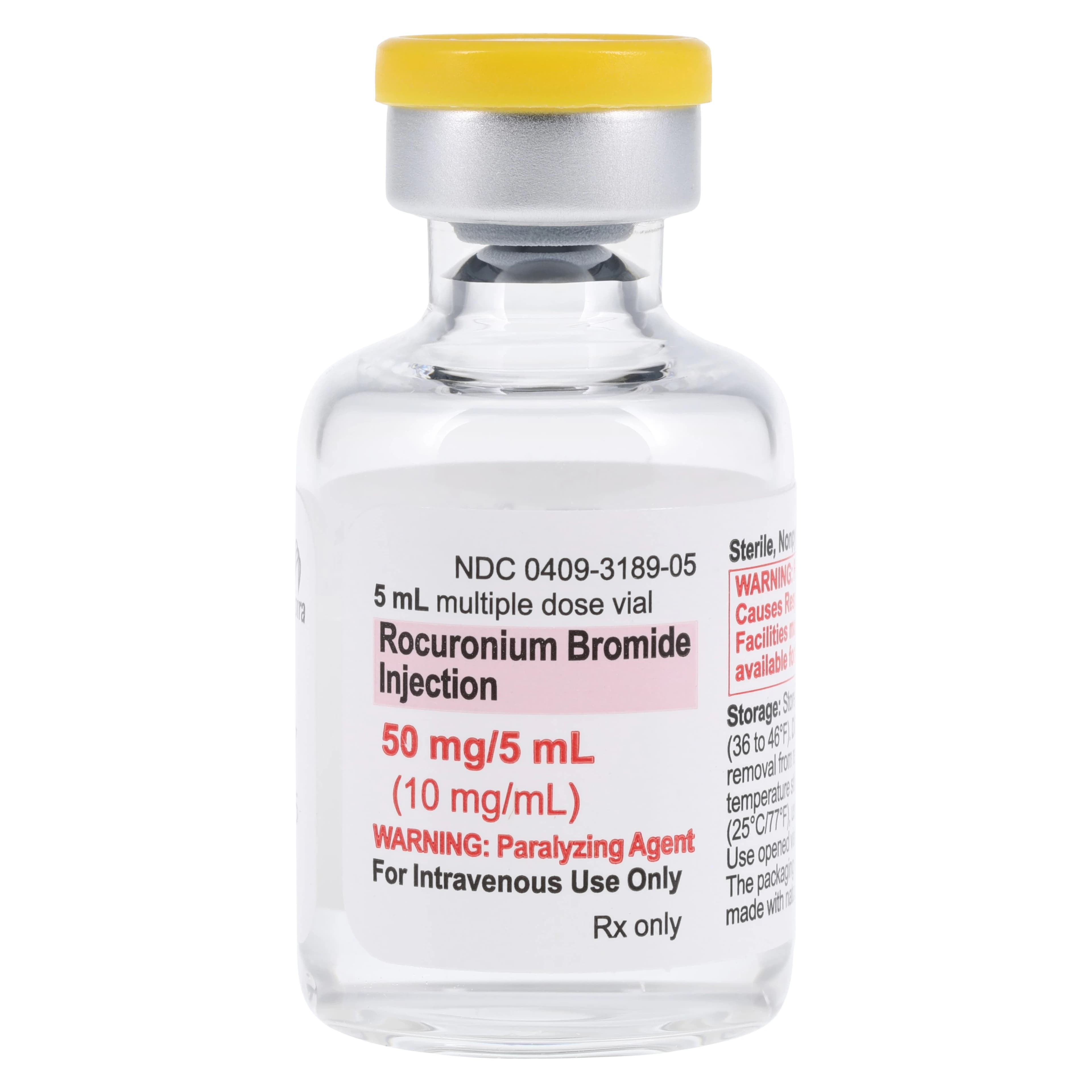 Rocuronium Bromide Injection 10 mg/mL, 5 mL Multiple-Dose Vial, 10/Package (Pfizer Injectables) thumbnail 2